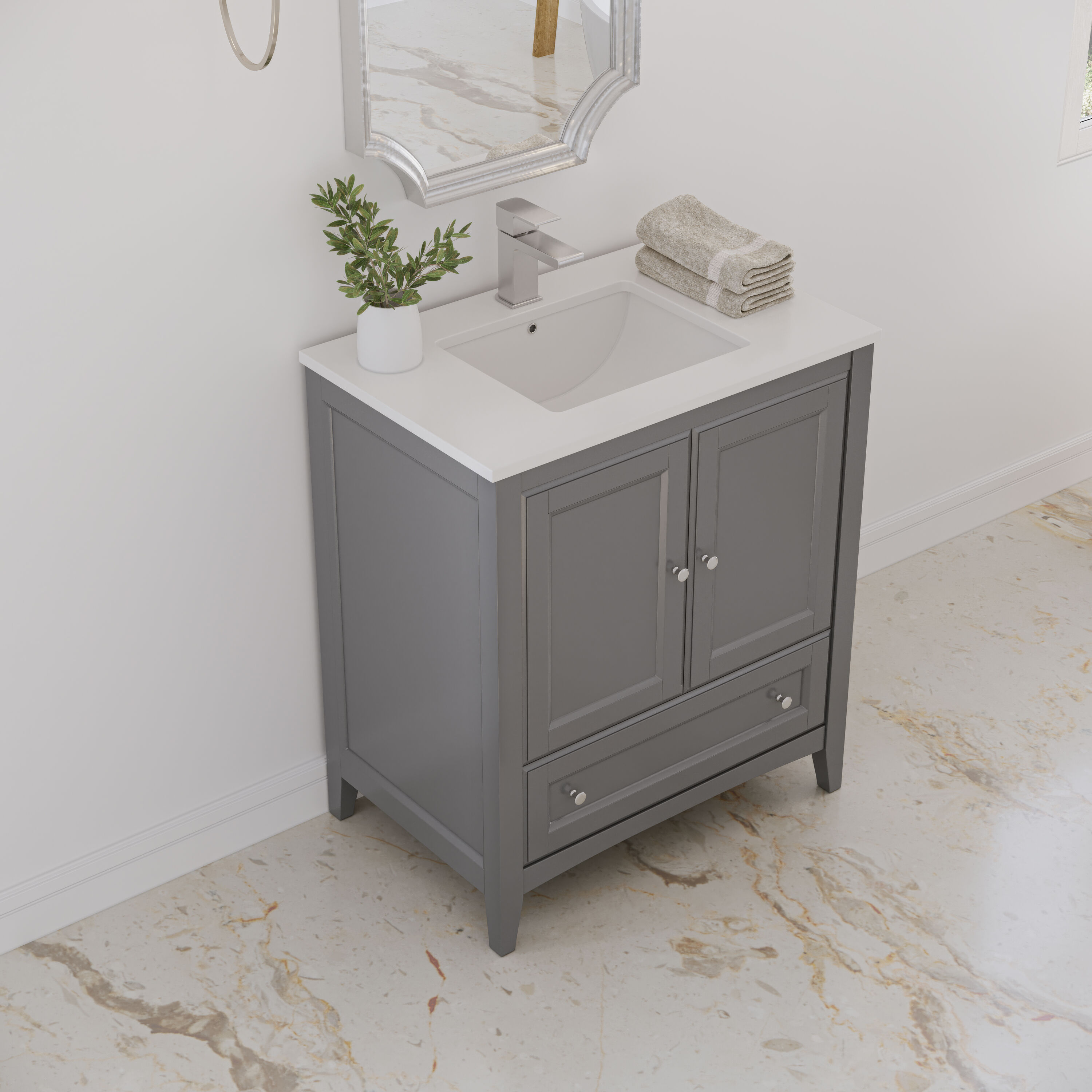 Fresca FCB2030GR-CWH-U Bath-Vanity-Combo - View #4