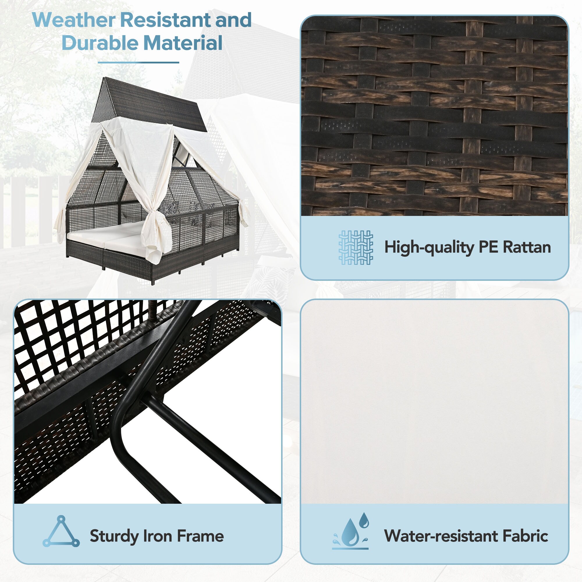Forclover S7FW-005CM Patio-Conversation-Sets - View #4