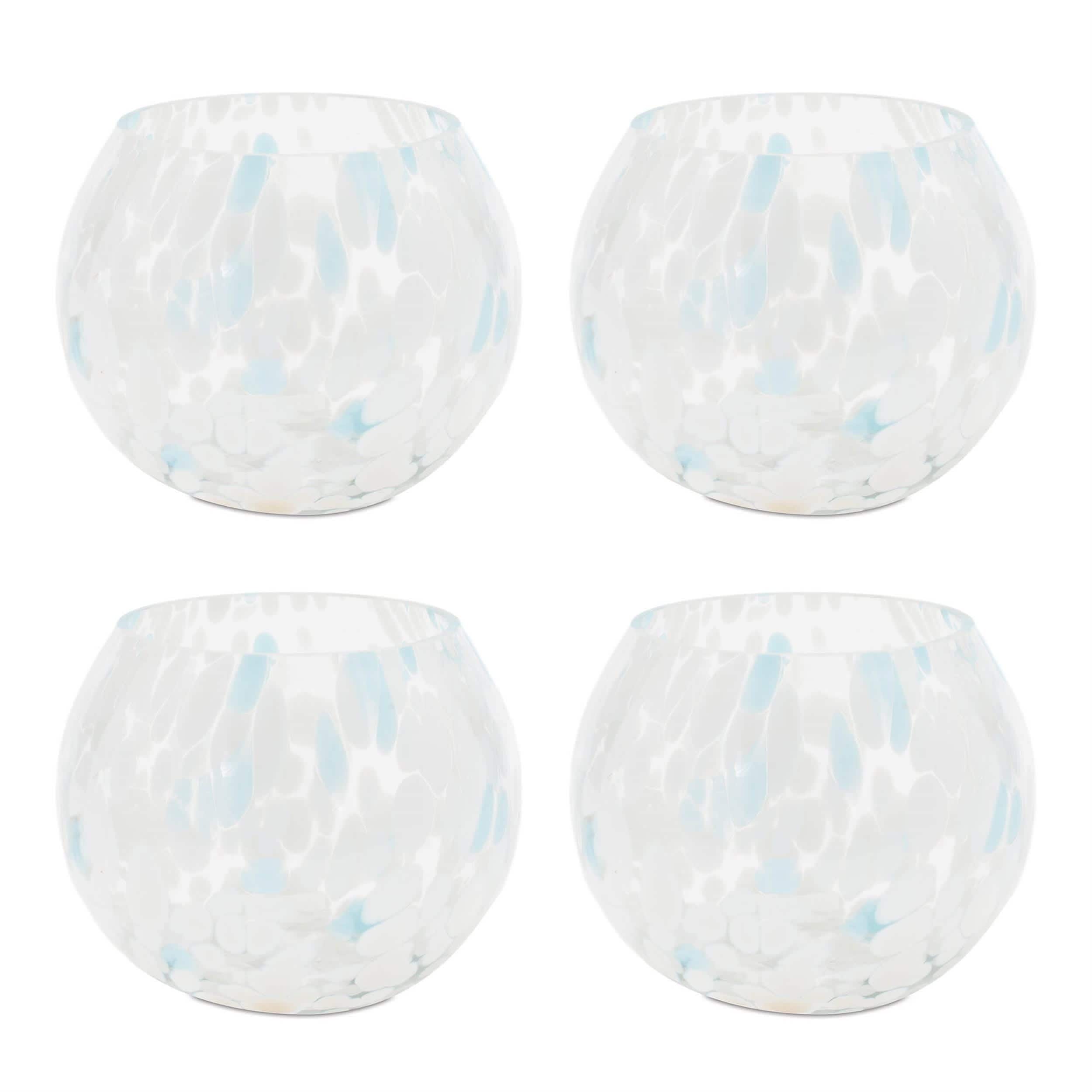 Melrose International - Painted Glass Candle Holder Vase (Set of 4)