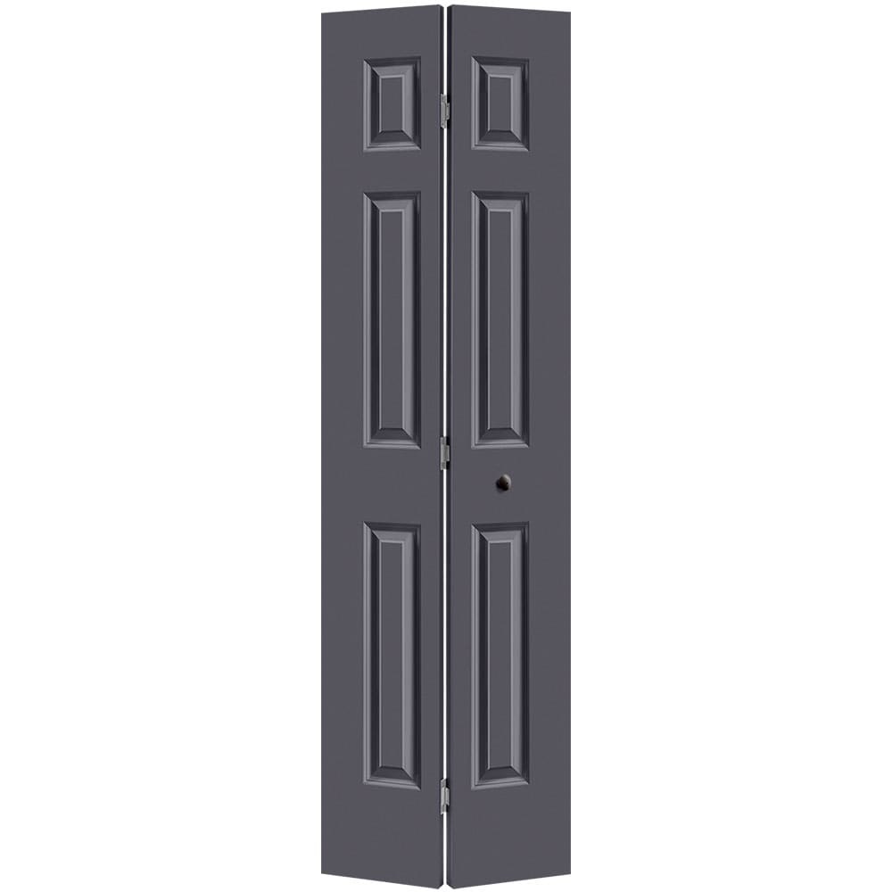 Masonite 1317115 Traditional 24-in x 80-in Slate 6-panel Smooth Hollow core Prefinished Molded composite Closet Bifold Door