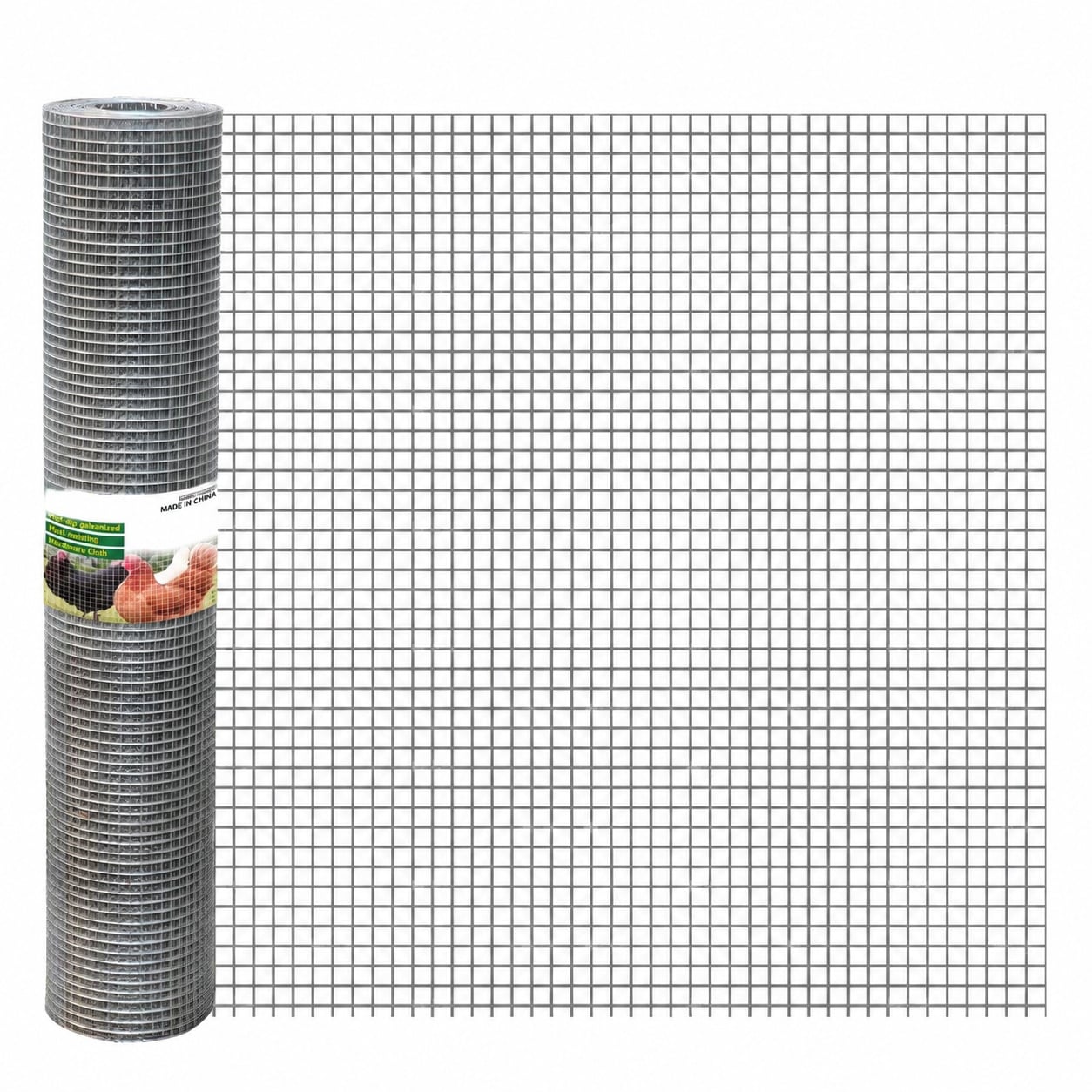 Vrbgify  Half Inch Mesh 16 x 50 Foot Galvanized Hardware Cloth 19 Gauge Welded Wire Fence Roll for Garden Animal Barrier Outdoor Use Prevents