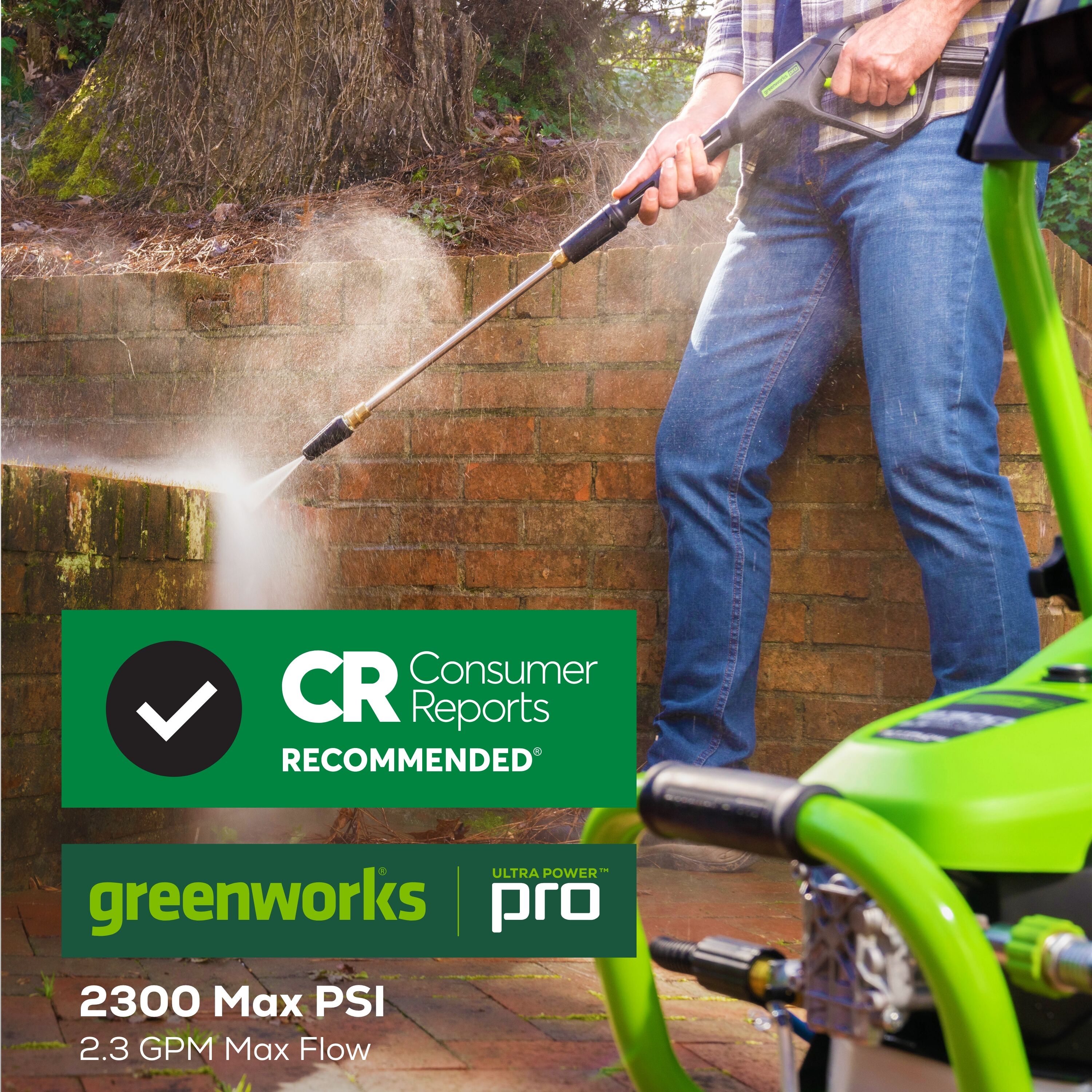 Greenworks Pro 2.3-GPM Cold Water Electric Pressure Washer in the