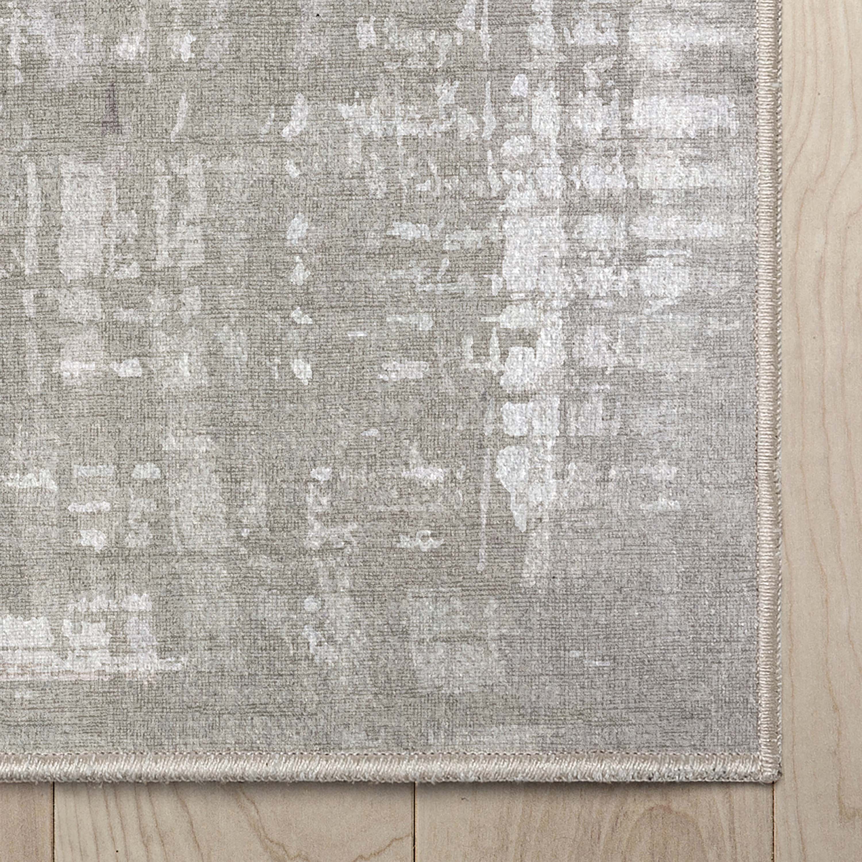Blue and Beige Abstract Synthetic Flat-Weave 5' x 7' Area Rug