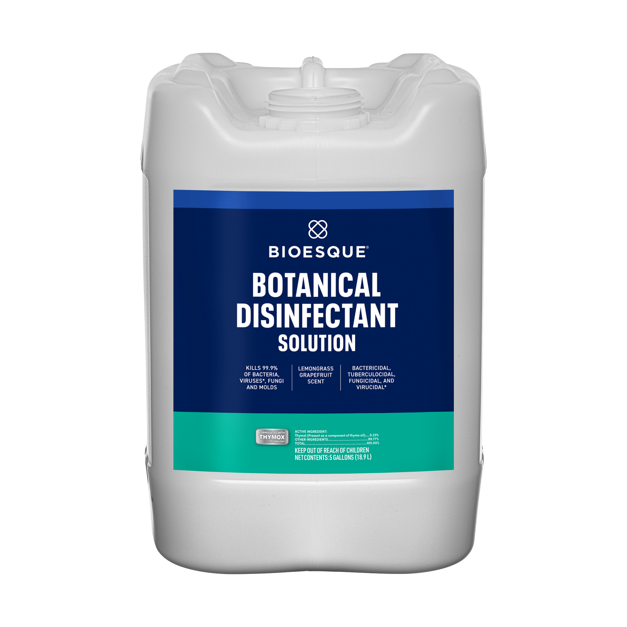 Bioesque Solutions BBDS-5GTH 5 Gallon(s) Grapefruit and Lemongrasss Disinfectant Liquid All-Purpose Cleaner