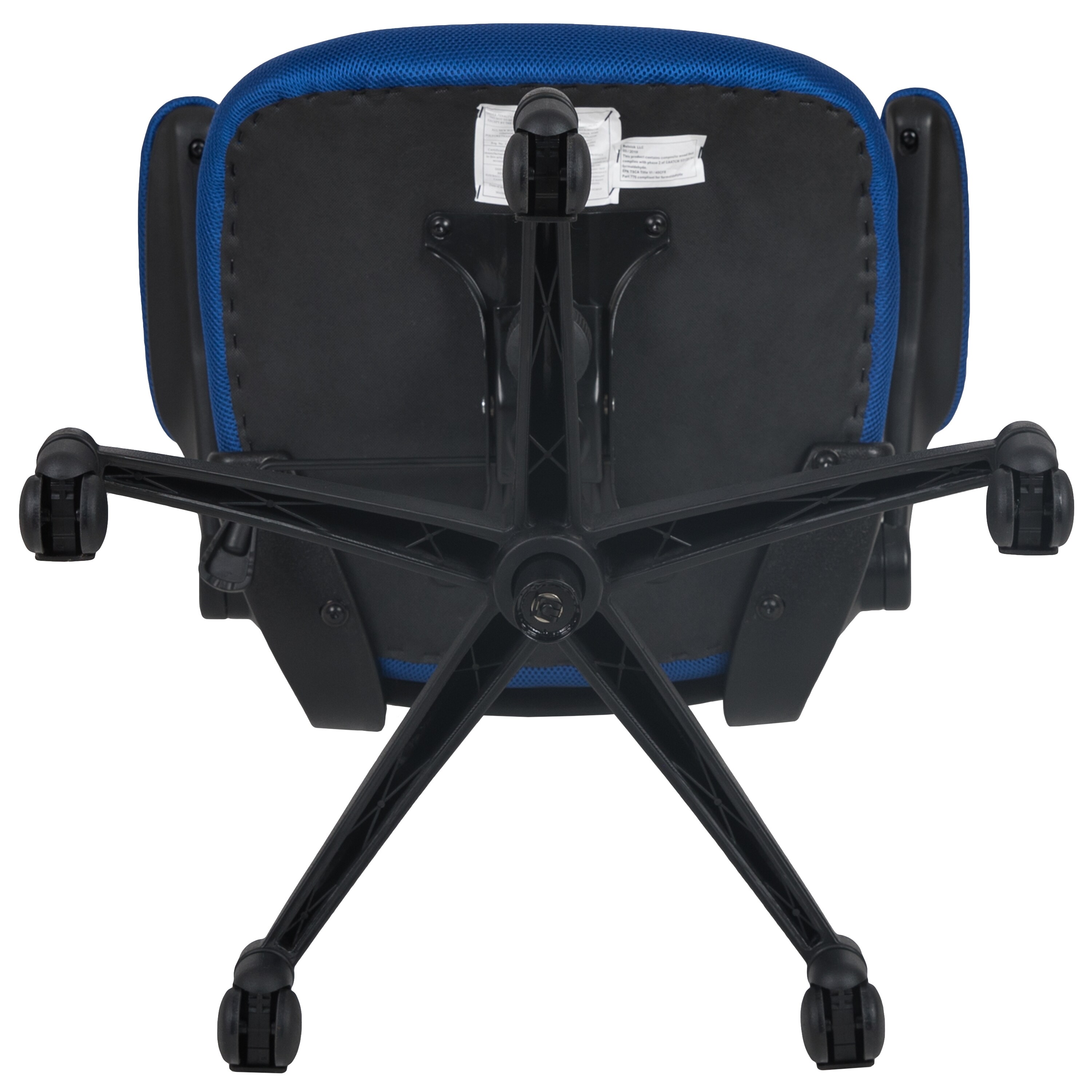 Blue Mesh Mid-Back Ergonomic Office Chair with Adjustable Arms