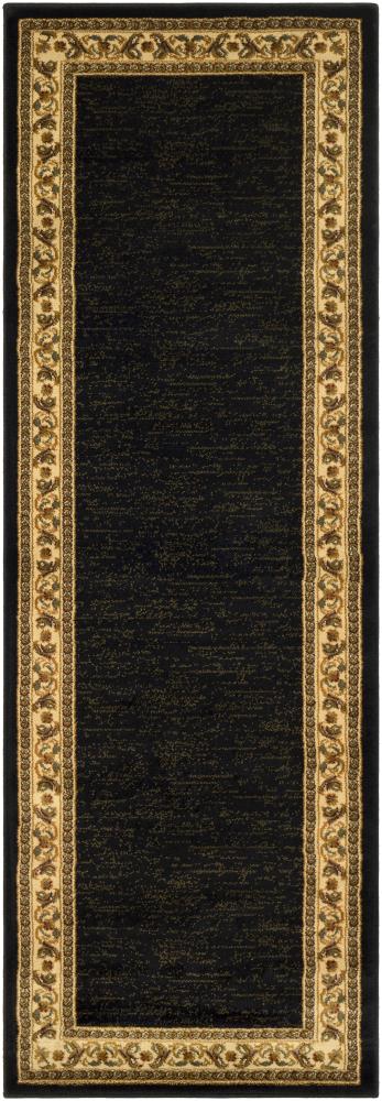 Surya MAH4611-2777 Marash 2 X 8 (ft) Black Border Oriental Runner