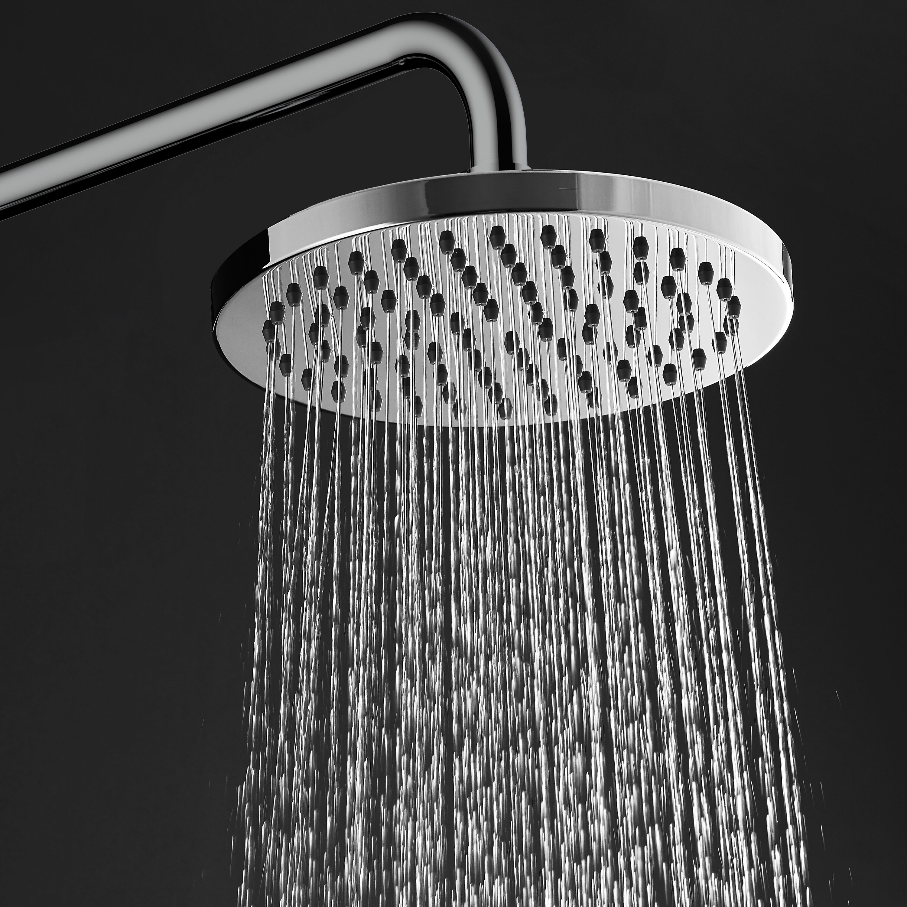 Chrome 8" Rain Shower System with Hand Shower and Body Jets