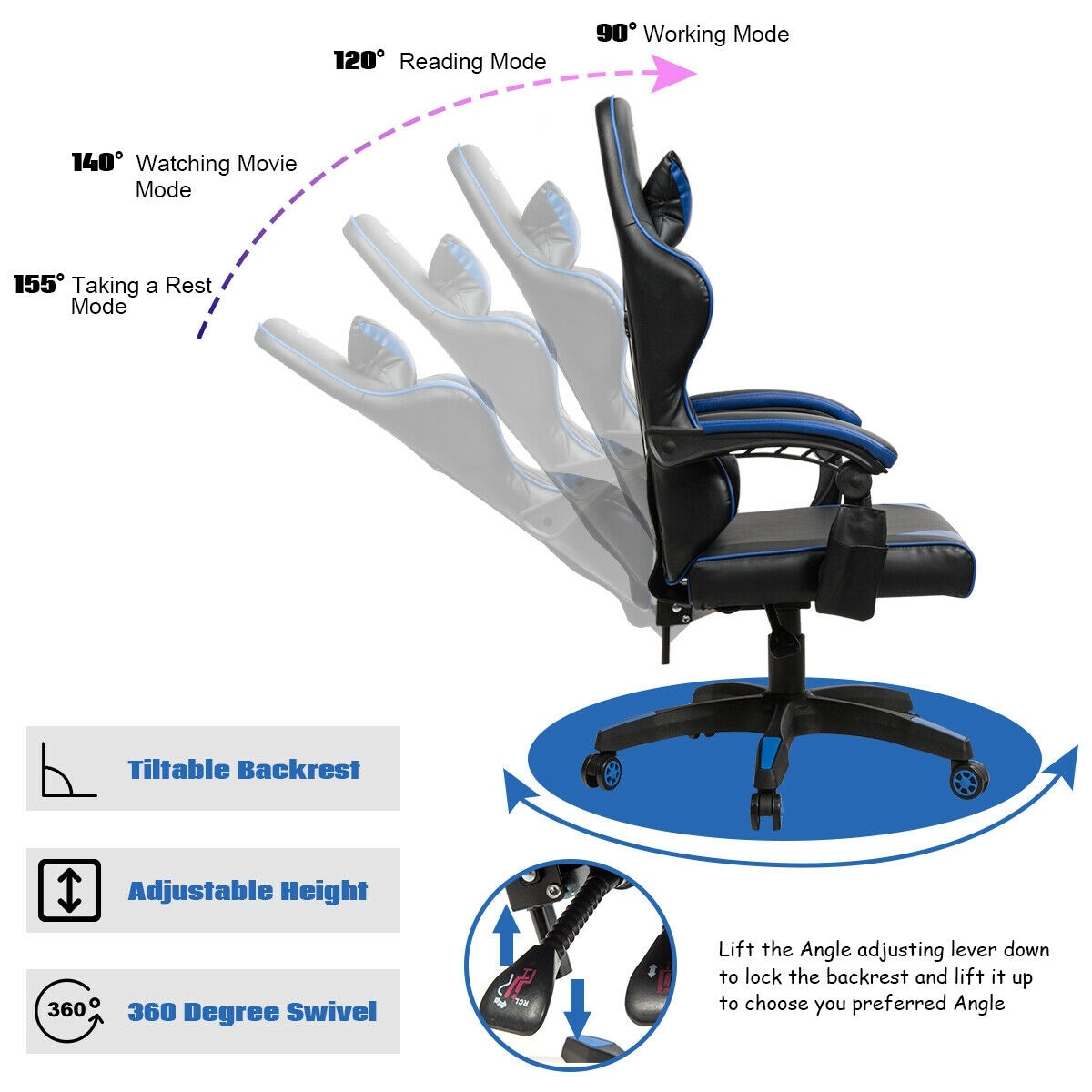 CASAINC WF-HW65250BL-LA Office-Chairs - View #8
