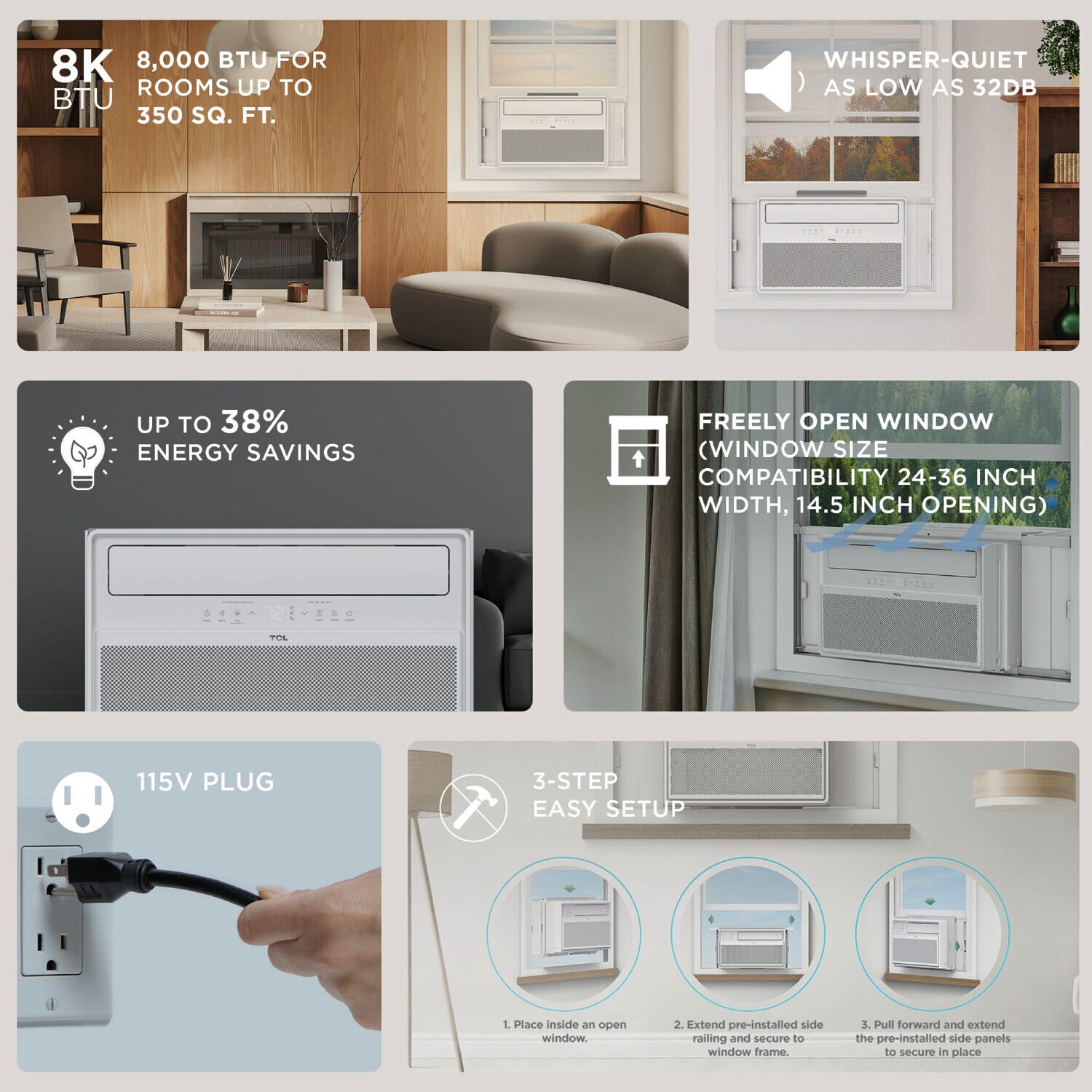 TCL H8W4KW Window-Air-Conditioners - View #8