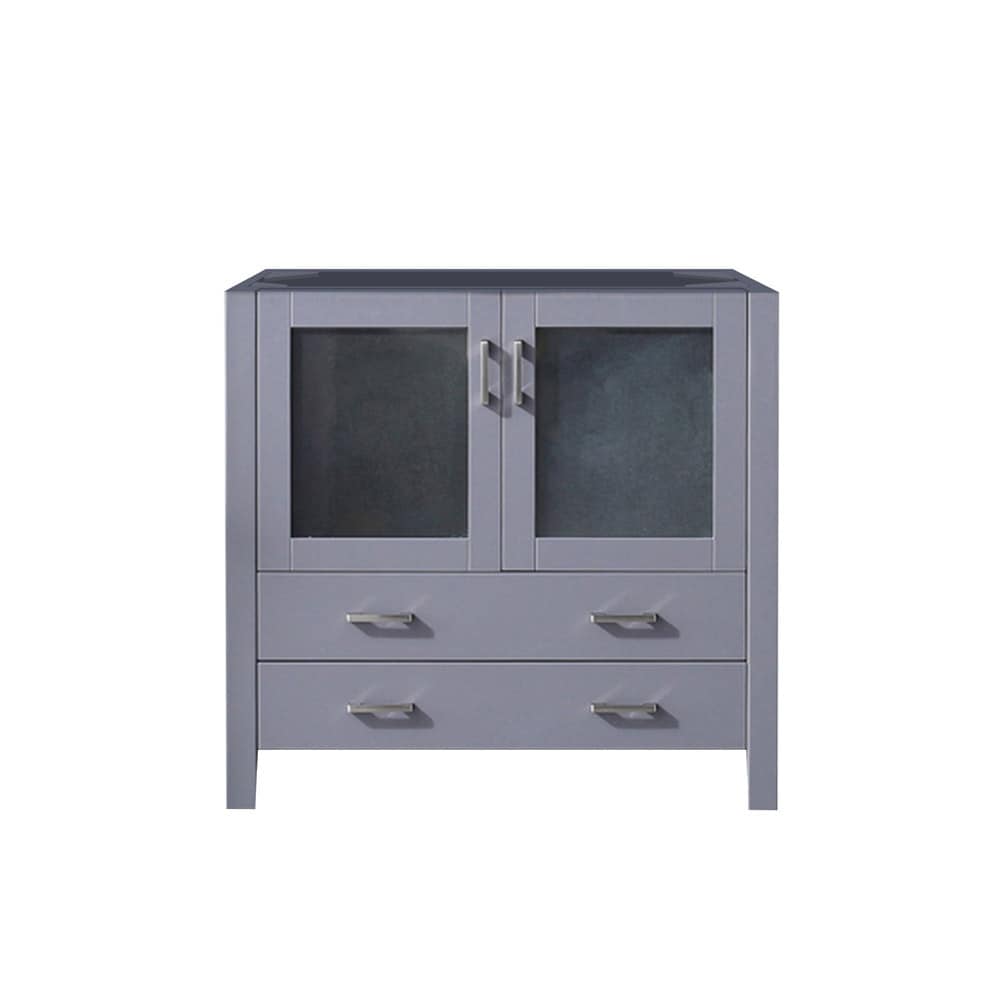 Lexora LV341836SB00000 Volez 36-in Dark Grey Bathroom Vanity Base Cabinet without Top