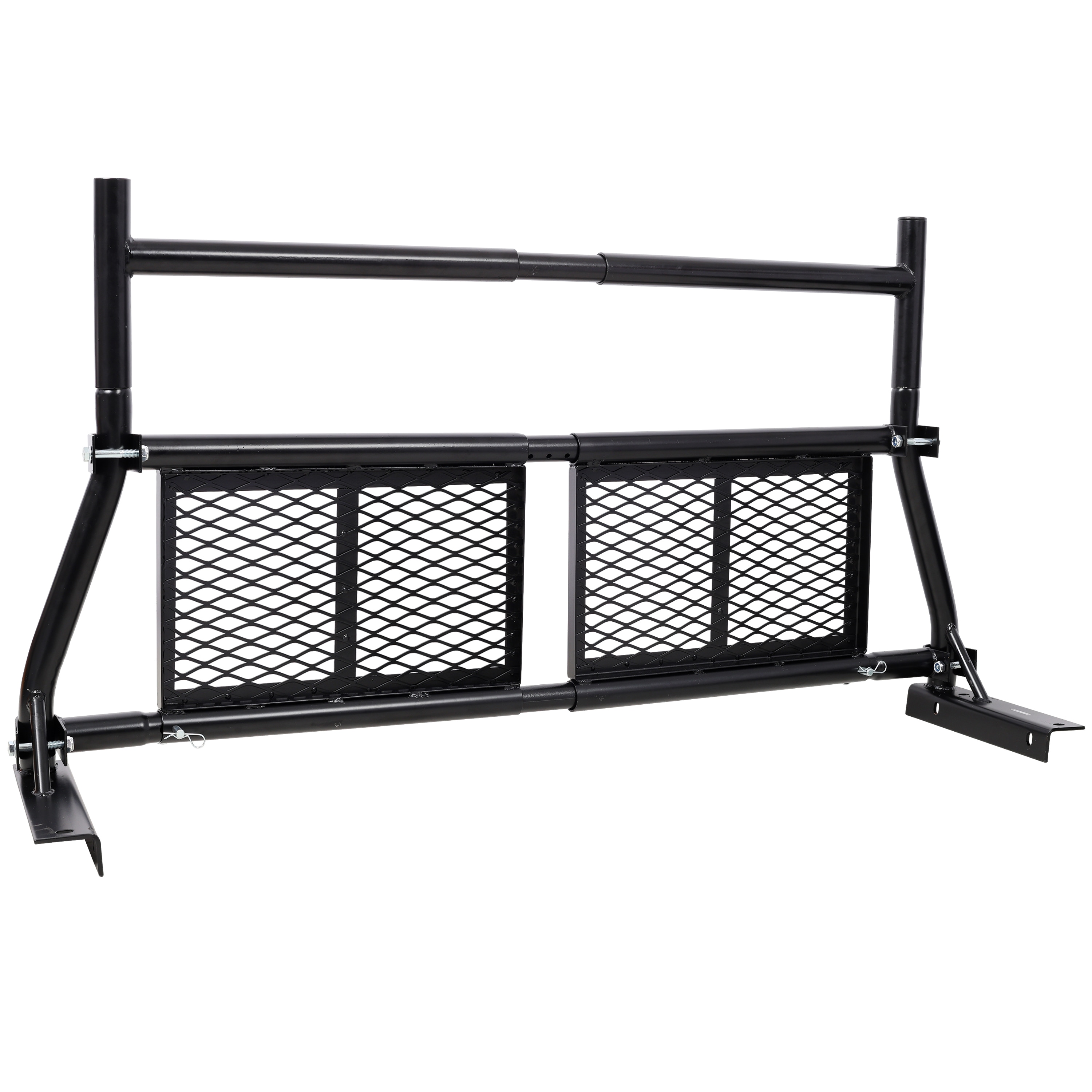Tatayosi XH262031 Pickup Truck Headache RackAdjustable Steel Truck Back Rack Mesh Window Protector Head Frame BedBlack
