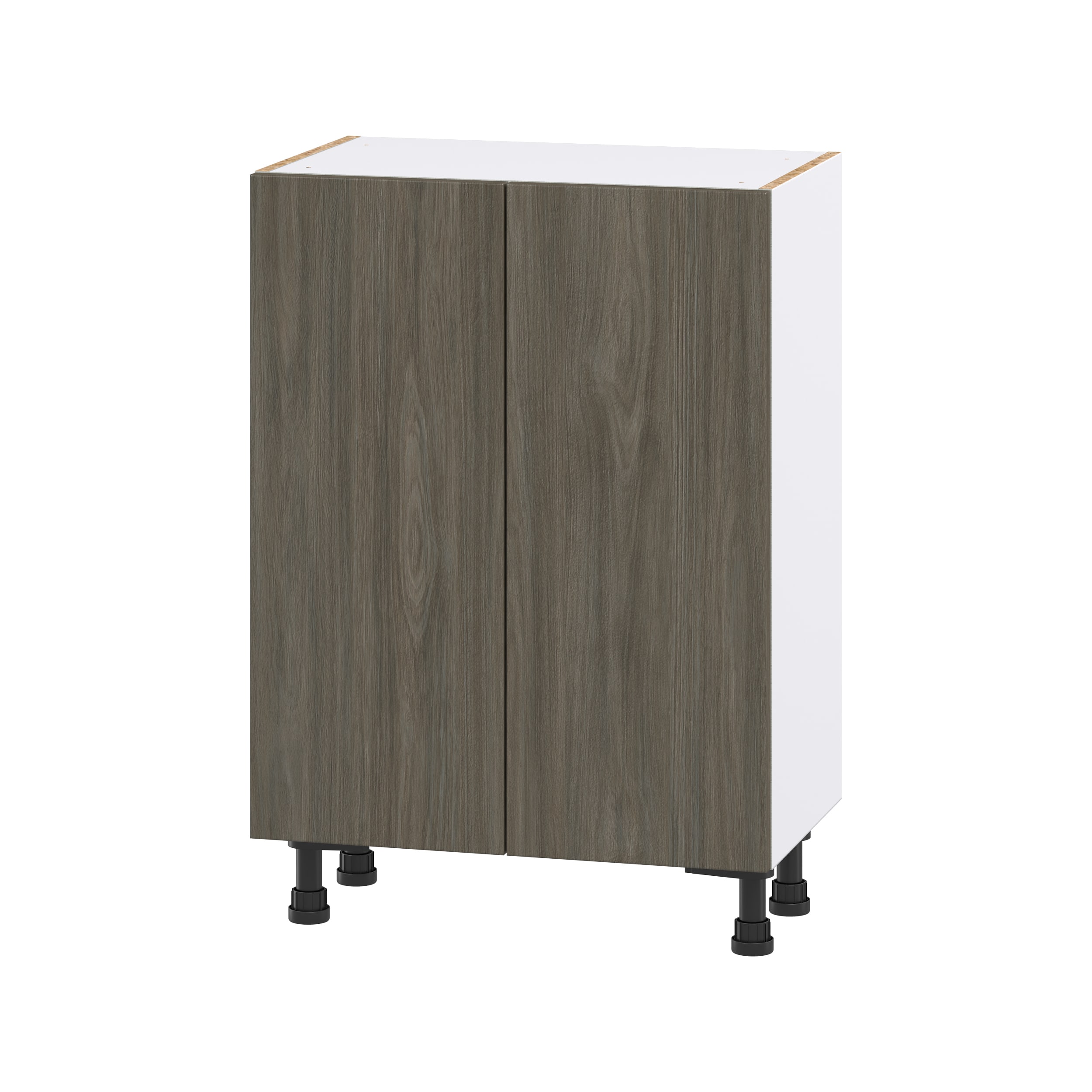 Hugo&Borg DSB2414-2FH-SA Savane 24-in W x 34.5-in H x 14-in D Textmel Base Fully assembled Cabinet (Flat Panel Slab)