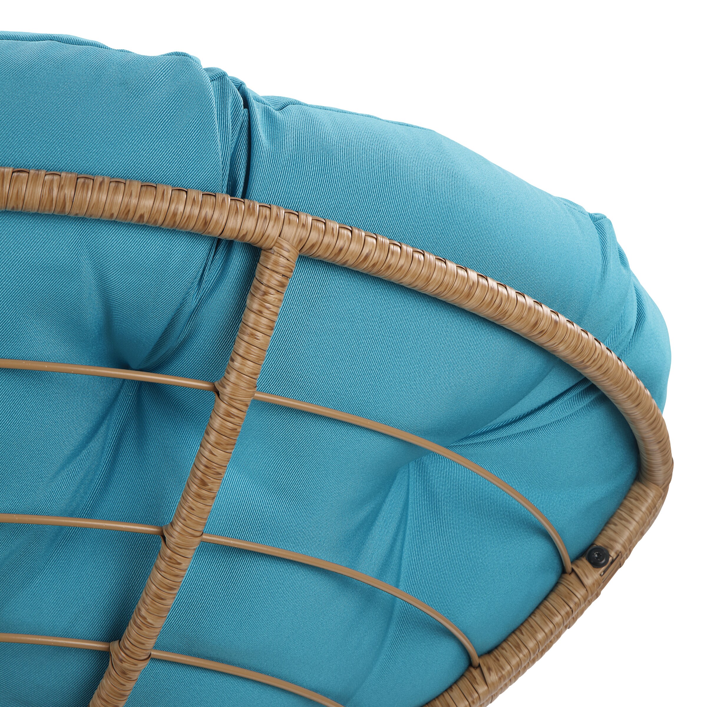 Office Star Products Specialty Seating Casual Blue Papasan Chair in the