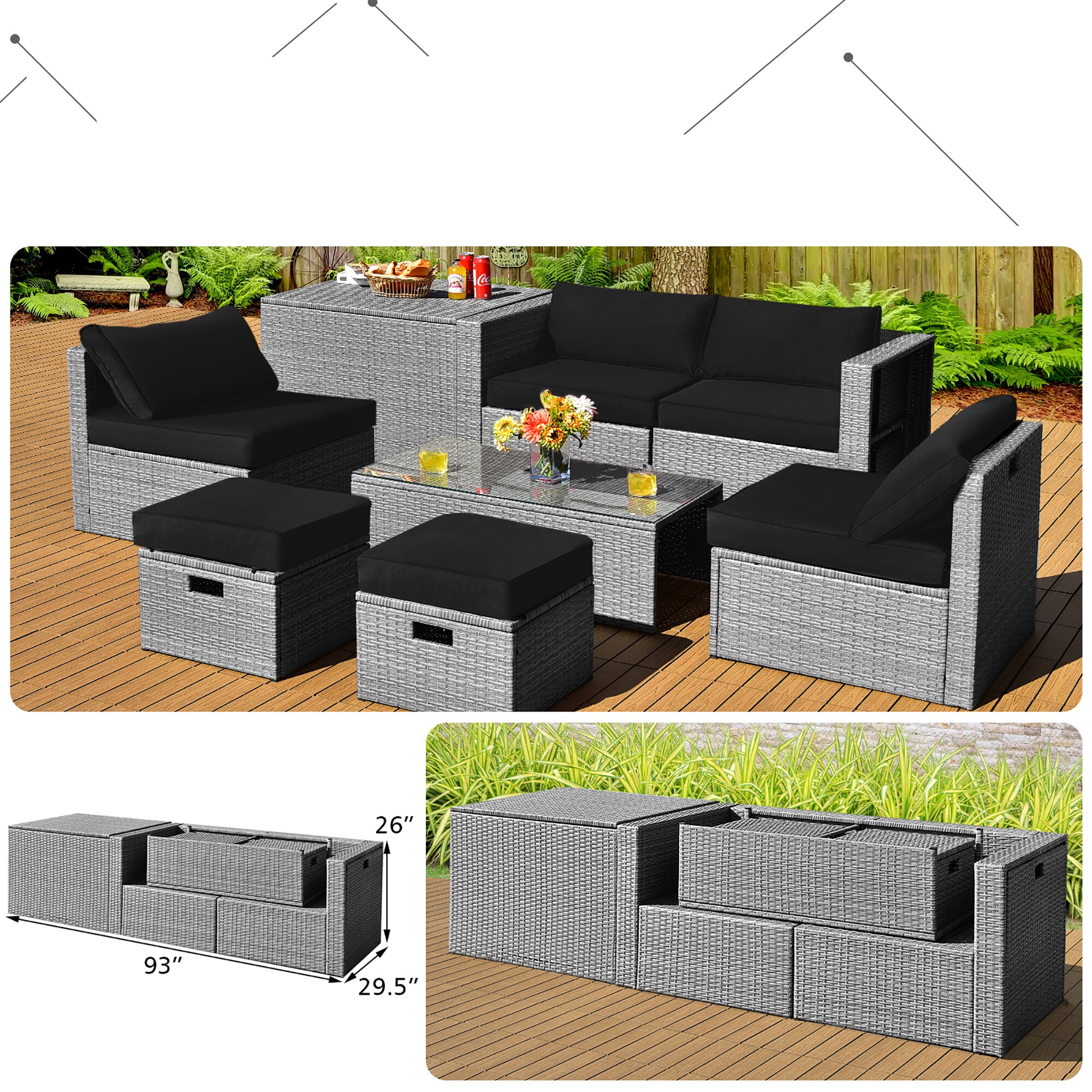Costway HW68604DK+ Patio-Conversation-Sets - View #8
