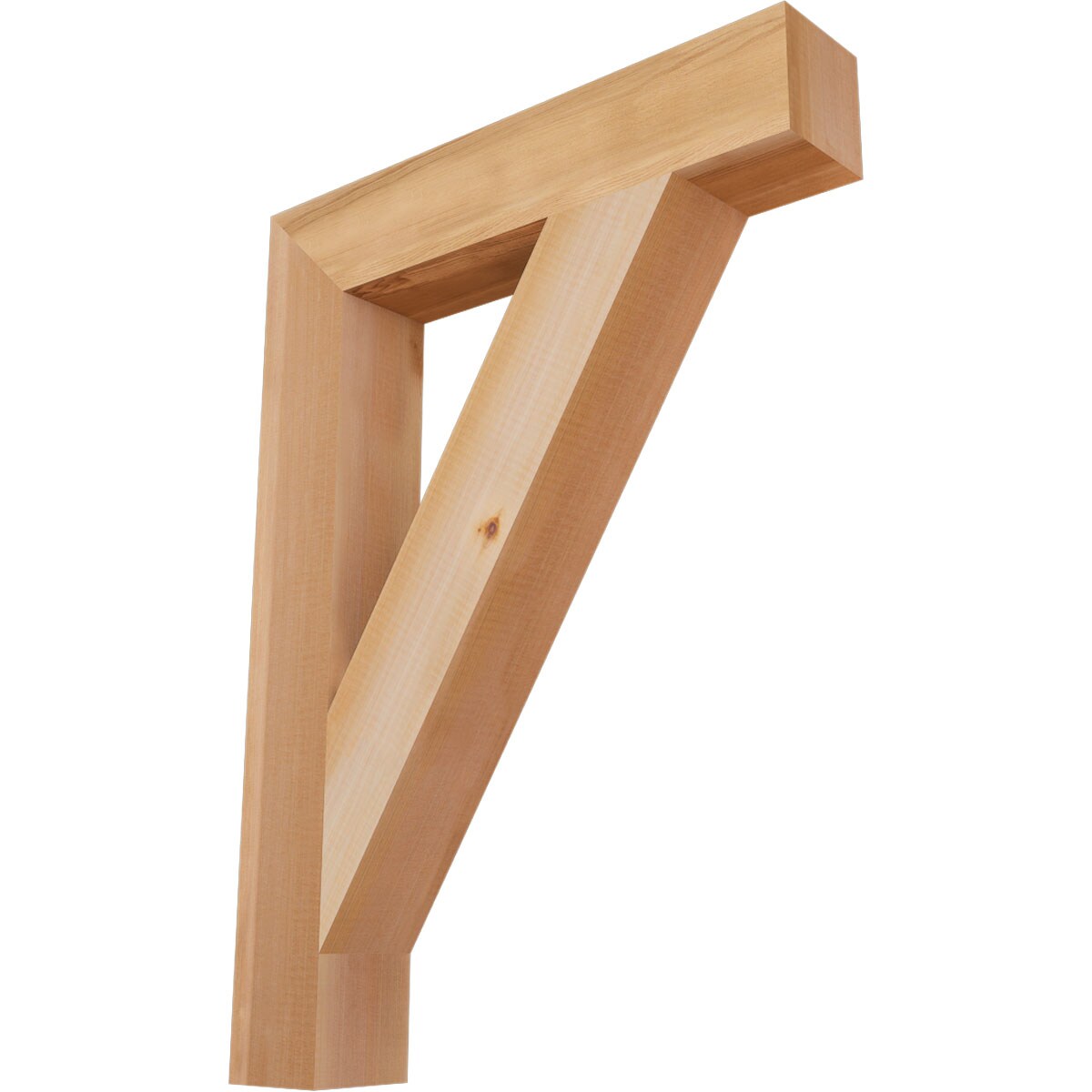 Ekena Millwork BKT04X22X30TRA05SWR Traditional block smooth 3-1/2-in x 22-in x 30-in Western red cedar Brown Wood Standard bracket