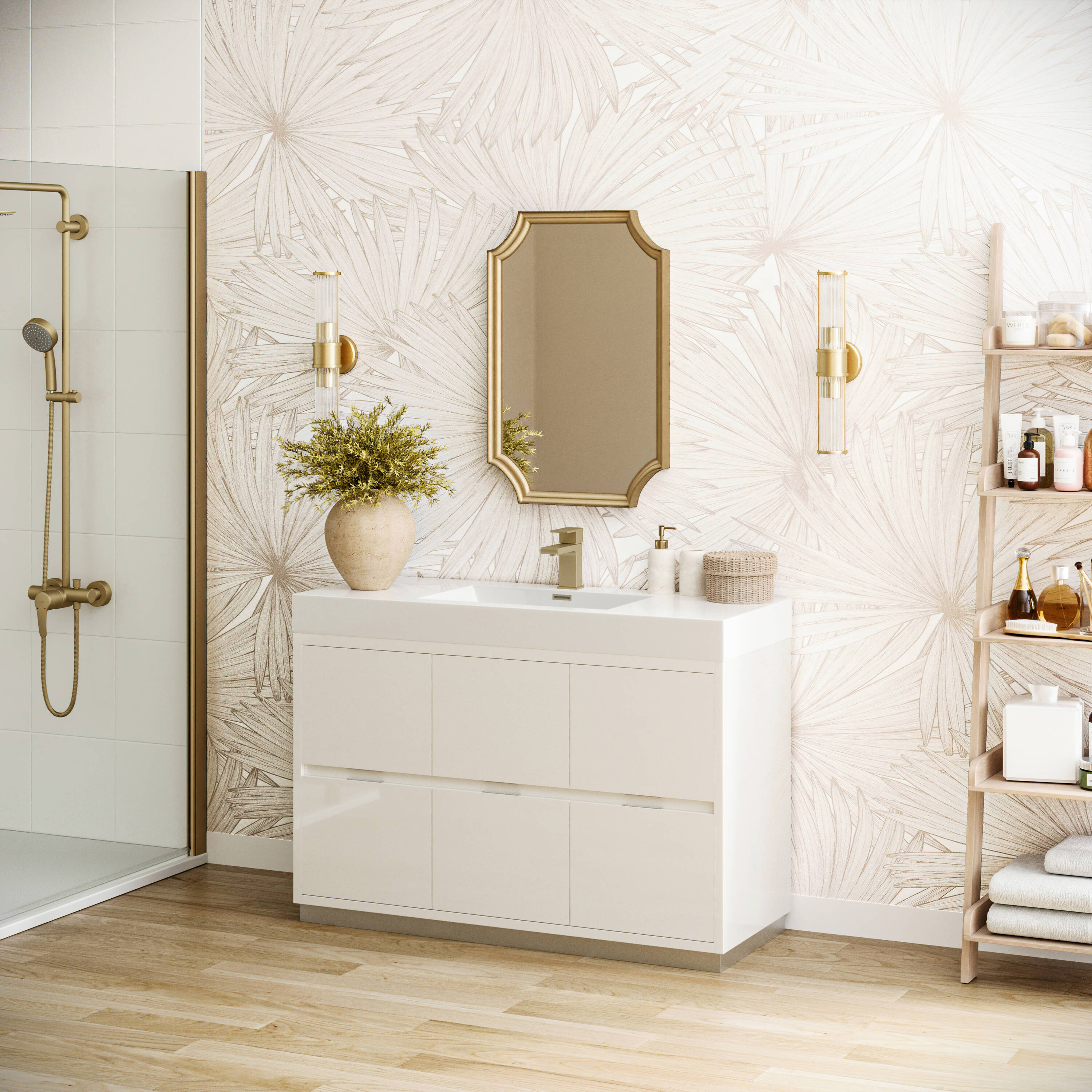 Fresca FCB8448WH-I Bath-Vanity-Combo - View #5