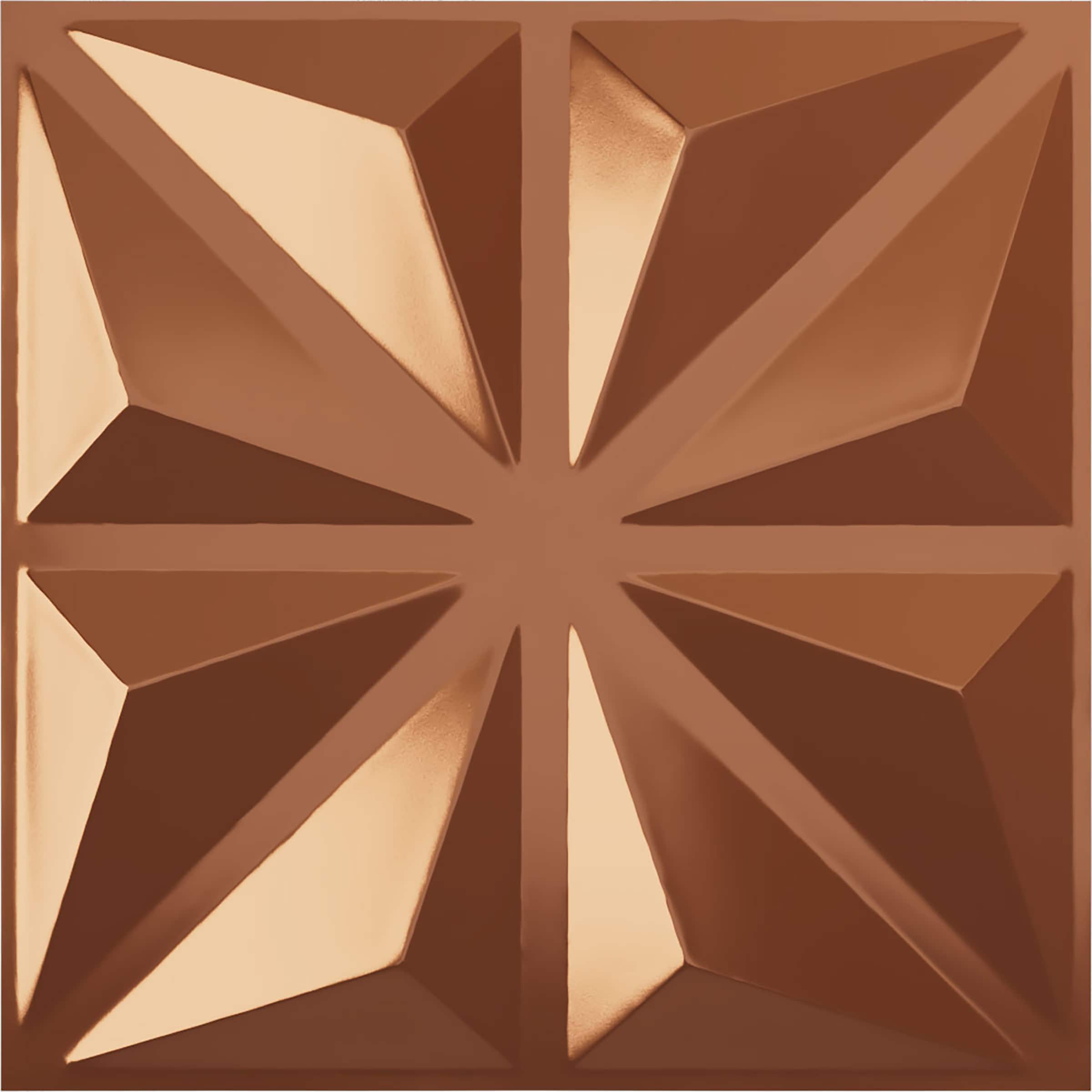 Ekena Millwork WP20X20BIBCO-CASE-12 19-5/8-in x 19-5/8-in Embossed Paintable/Stainable Copper PVC Wall Panel ( 12 -Pack, Covers 32.04-sq ft )