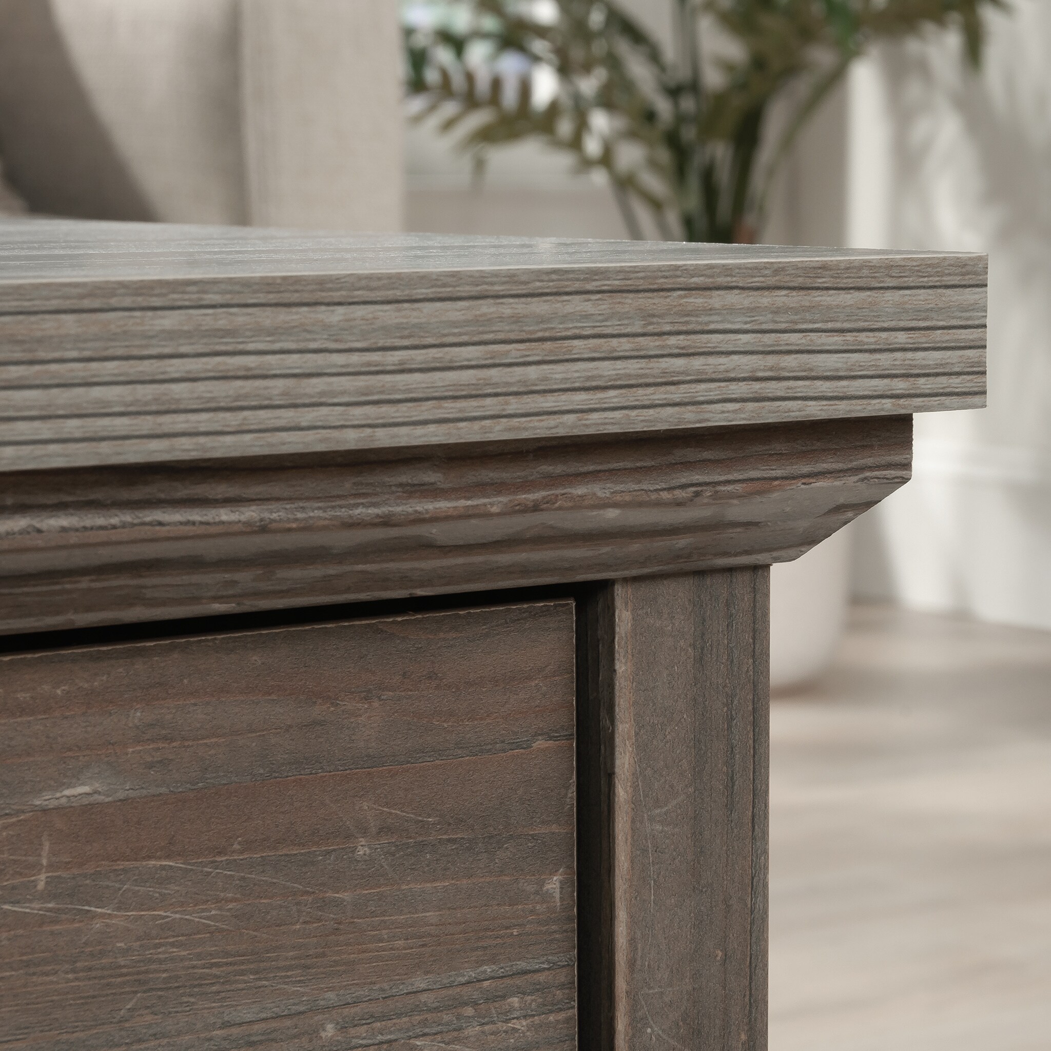 Pebble Pine Square Wood Coffee Table with Storage