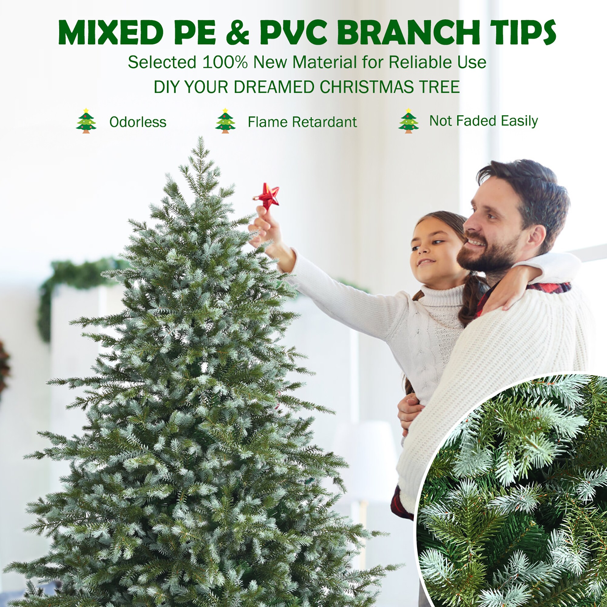 Costway CM23592 Artificial-Christmas-Trees - View #4