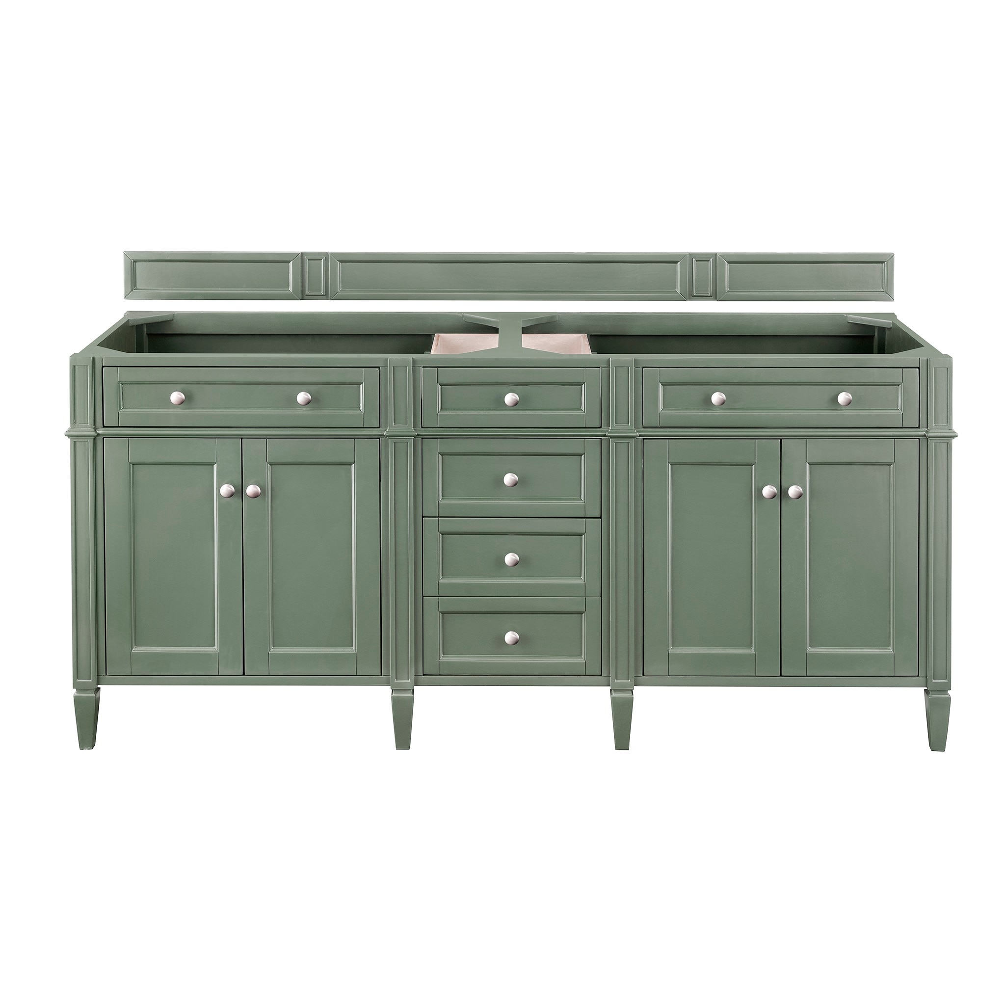 James Martin Vanities 650-V72-SC Brittany 72-in Smokey Celadon Bathroom Vanity Base Cabinet without Top