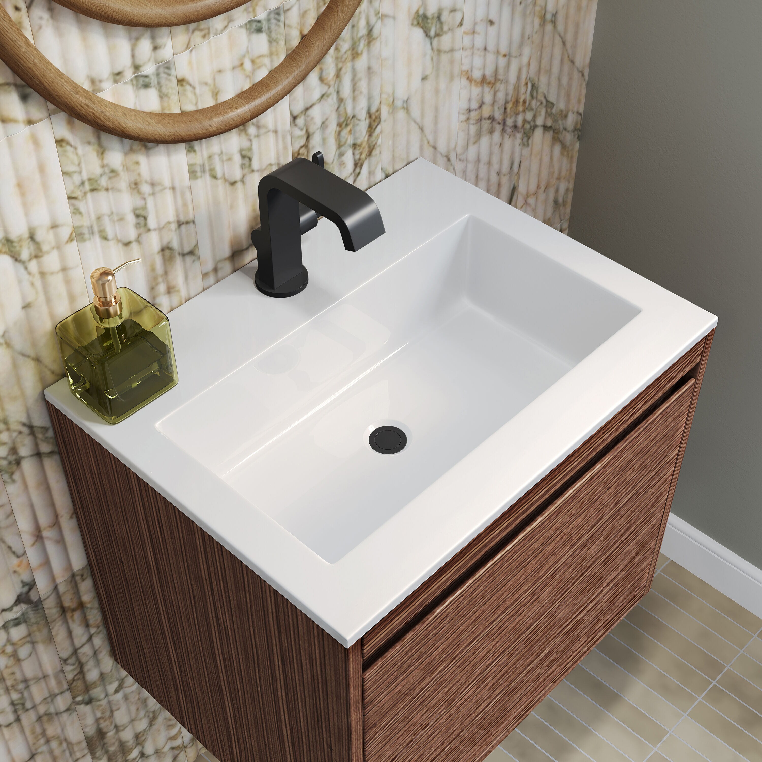 James Martin Vanities 805-V23.6-W-MB-GW Bath-Vanity-Combo - View #7