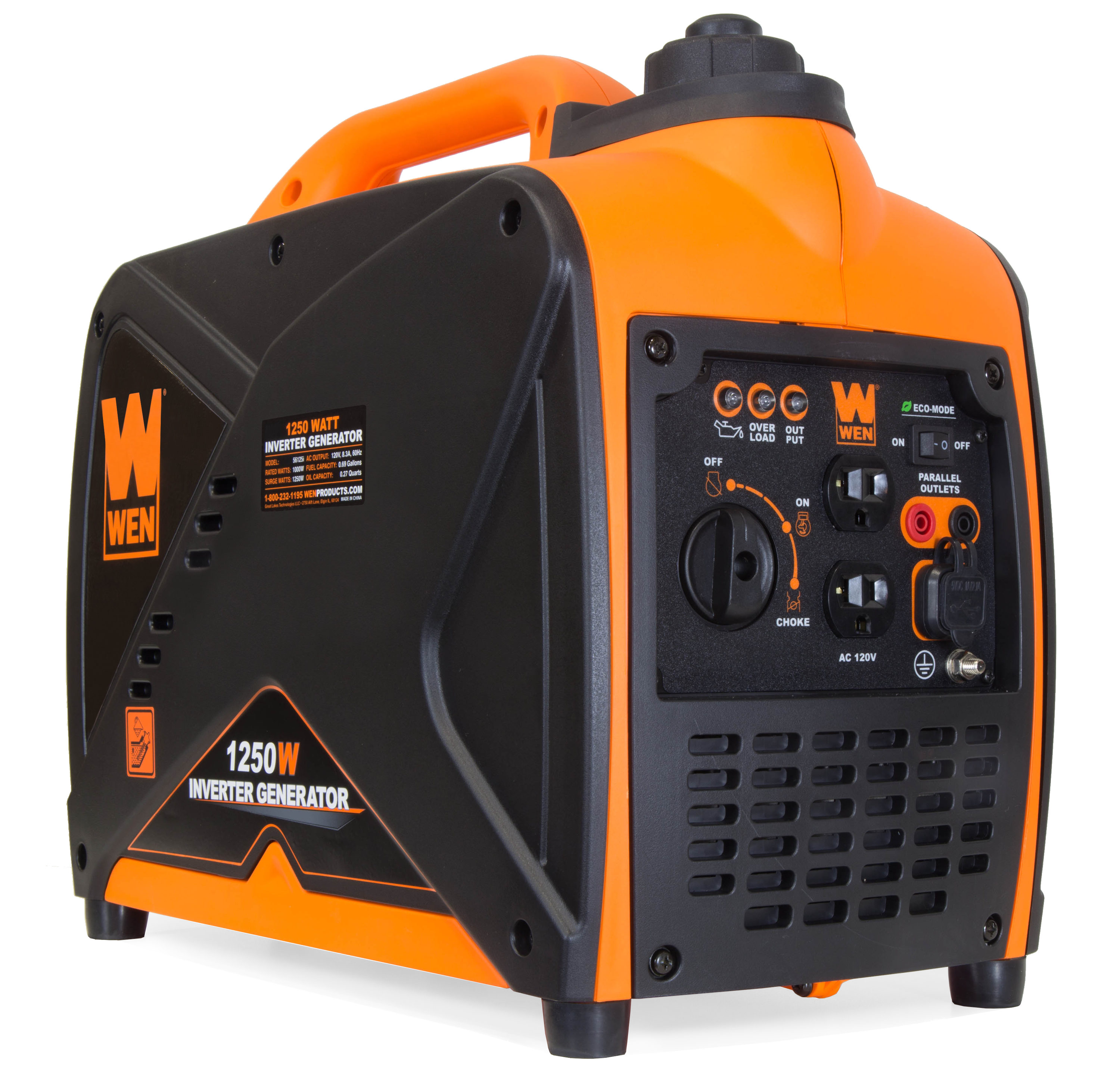 WEN 1250-Watt Gasoline Portable Inverter Generator at