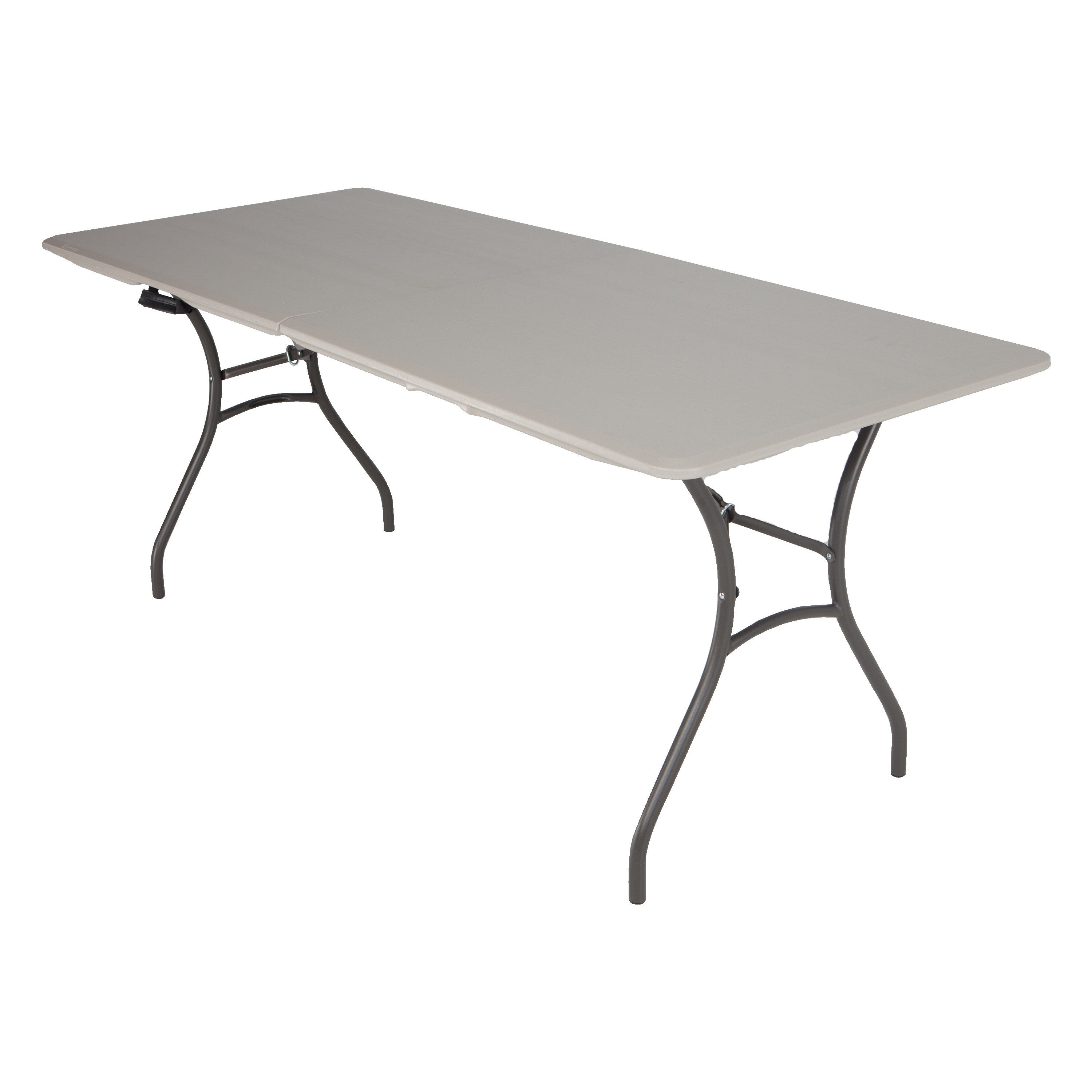 LIFETIME PRODUCTS 3-ft x 6-ft Outdoor Rectangle Plastic Gray Folding  Utility Table in the Folding Tables department at