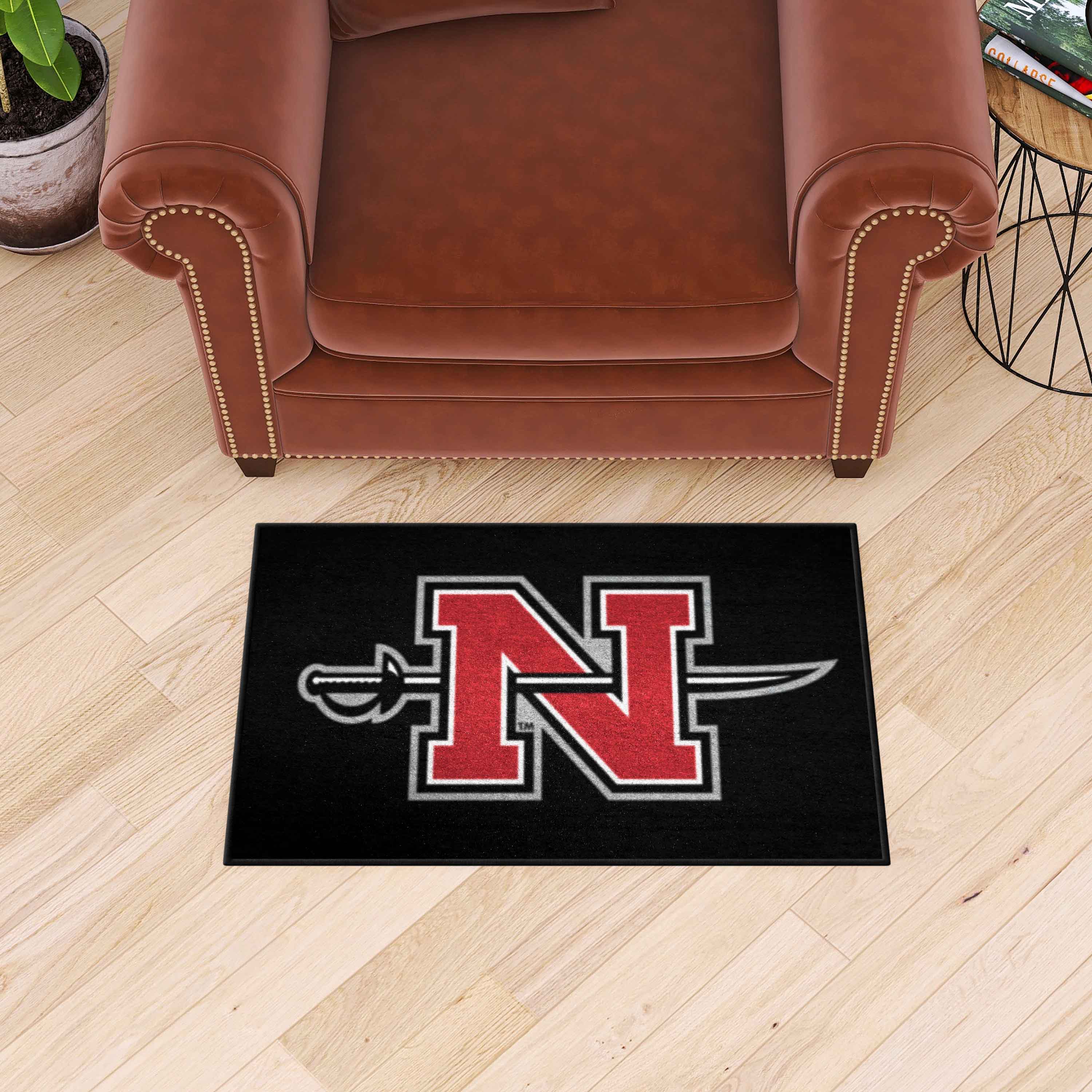 FANMATS Nicholls State Colonels Nicholls State University 1-1/2 x 2-1/2 Multicolor Indoor Solid Sports Throw Rug