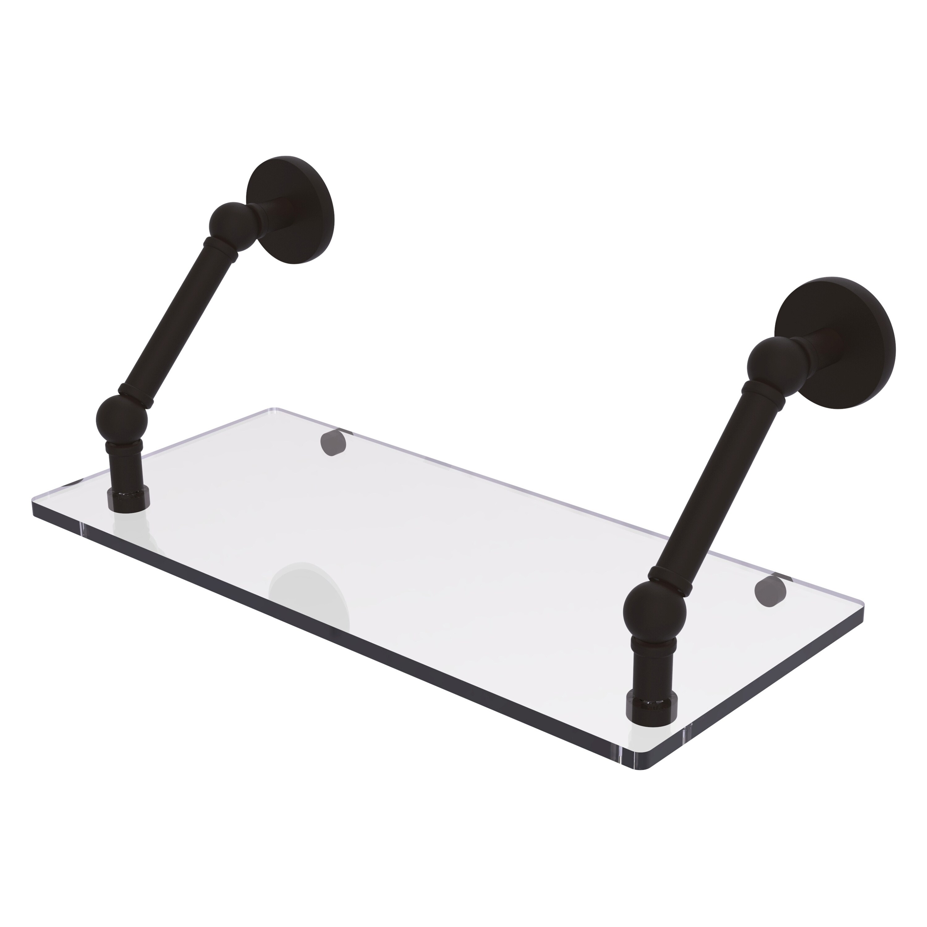 Allied Brass P1000-1-18-ORB Prestige Skyline Oil-Rubbed Bronze 1-Tier Wall Mount Bathroom Shelf (18-in x 8-in)