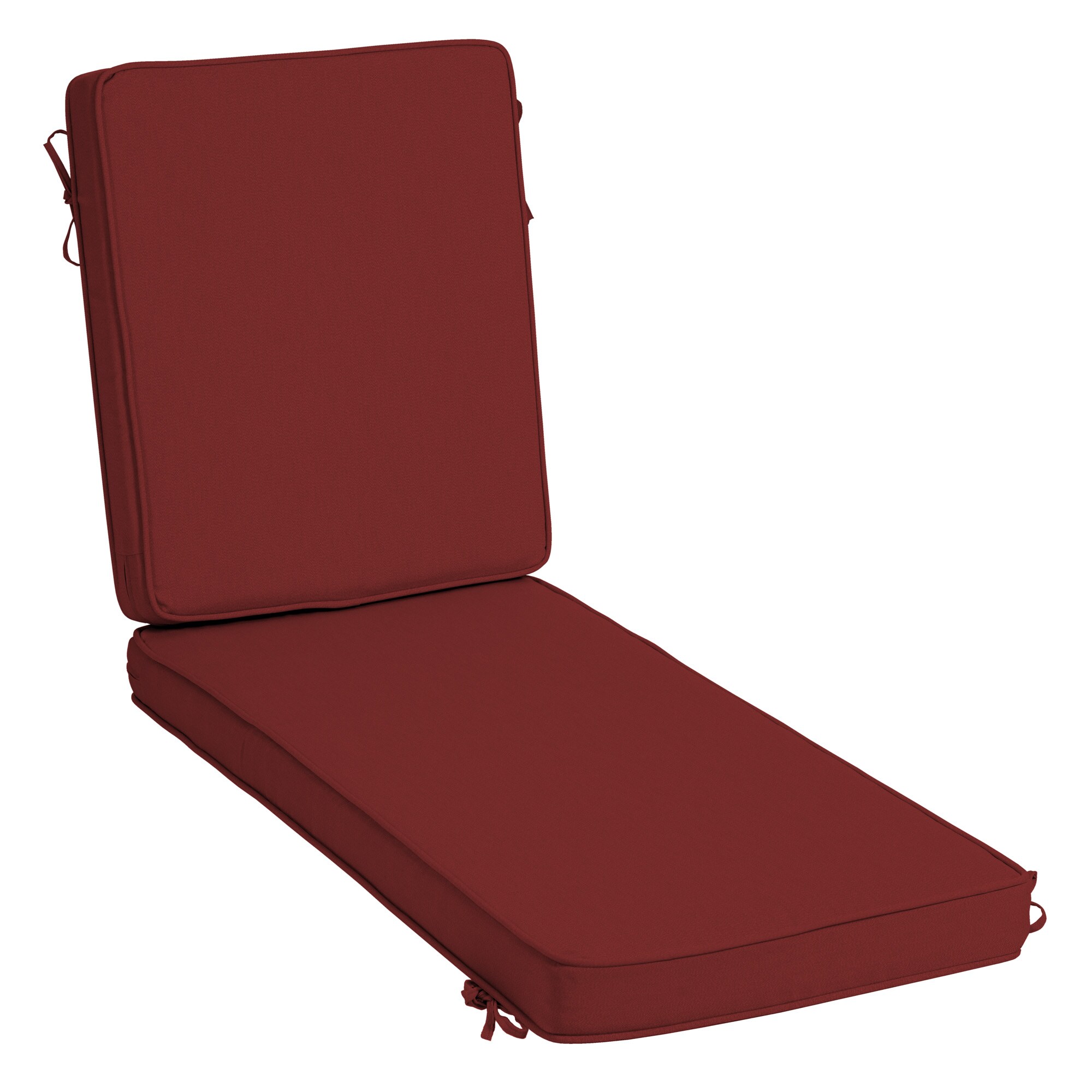 Arden Selections ProFoam Performance 46 in x 21 in Classic Red Patio Chaise Lounge Chair Cushion AM0DF03B DKZ1 at Lowes