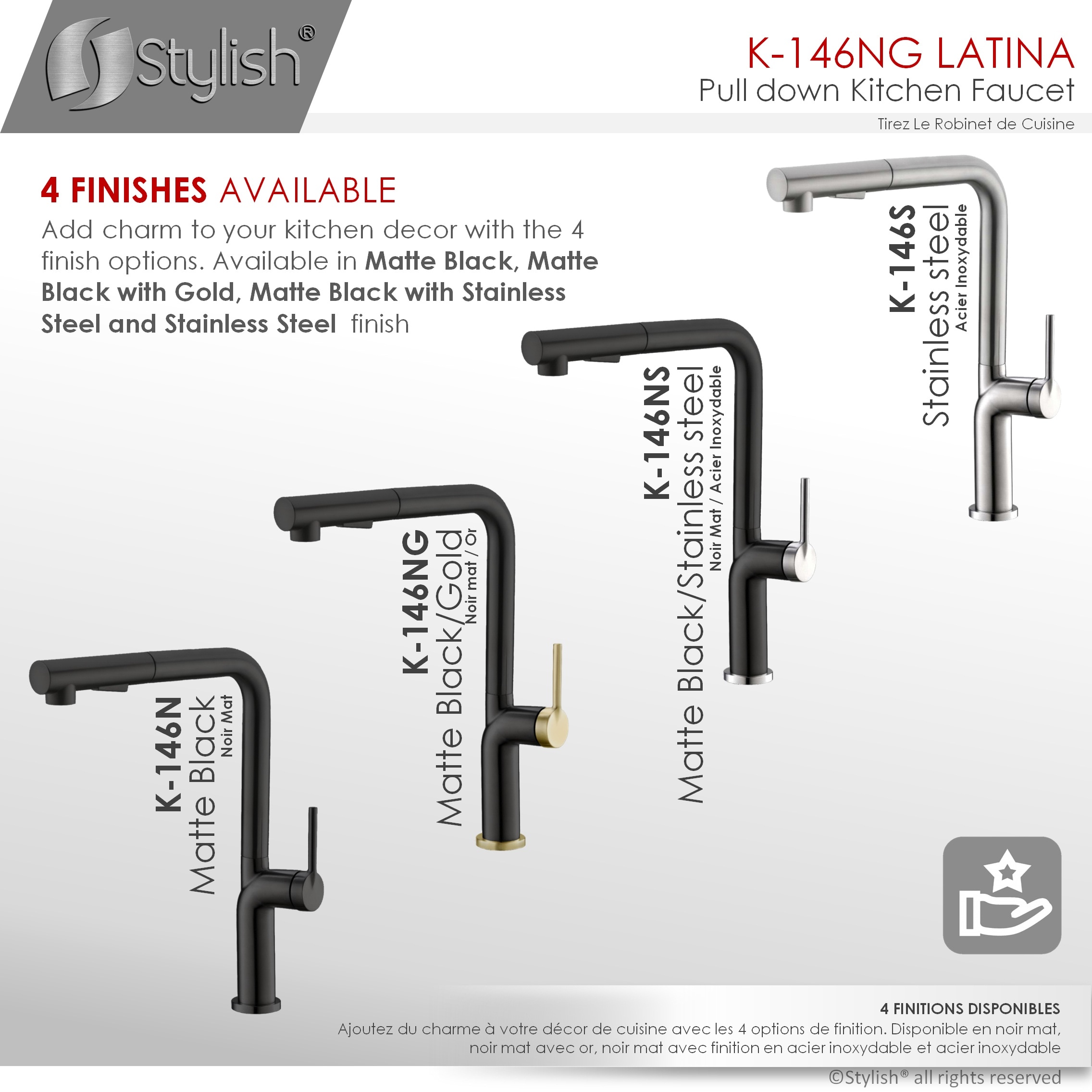 Stylish K-146NG Kitchen-Faucets - View #6