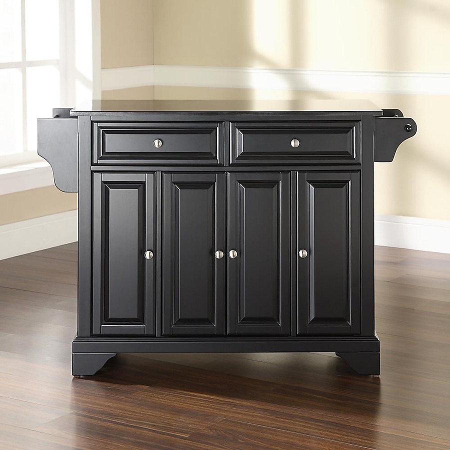 Crosley Furniture Black Composite Base with Composite Wood Top Kitchen Island (18-in x 52-in x 36-in) Crosley Furniture Black Composite Base with Composite Wood Top Kitchen Island (18-in x 52-in x 36-in)