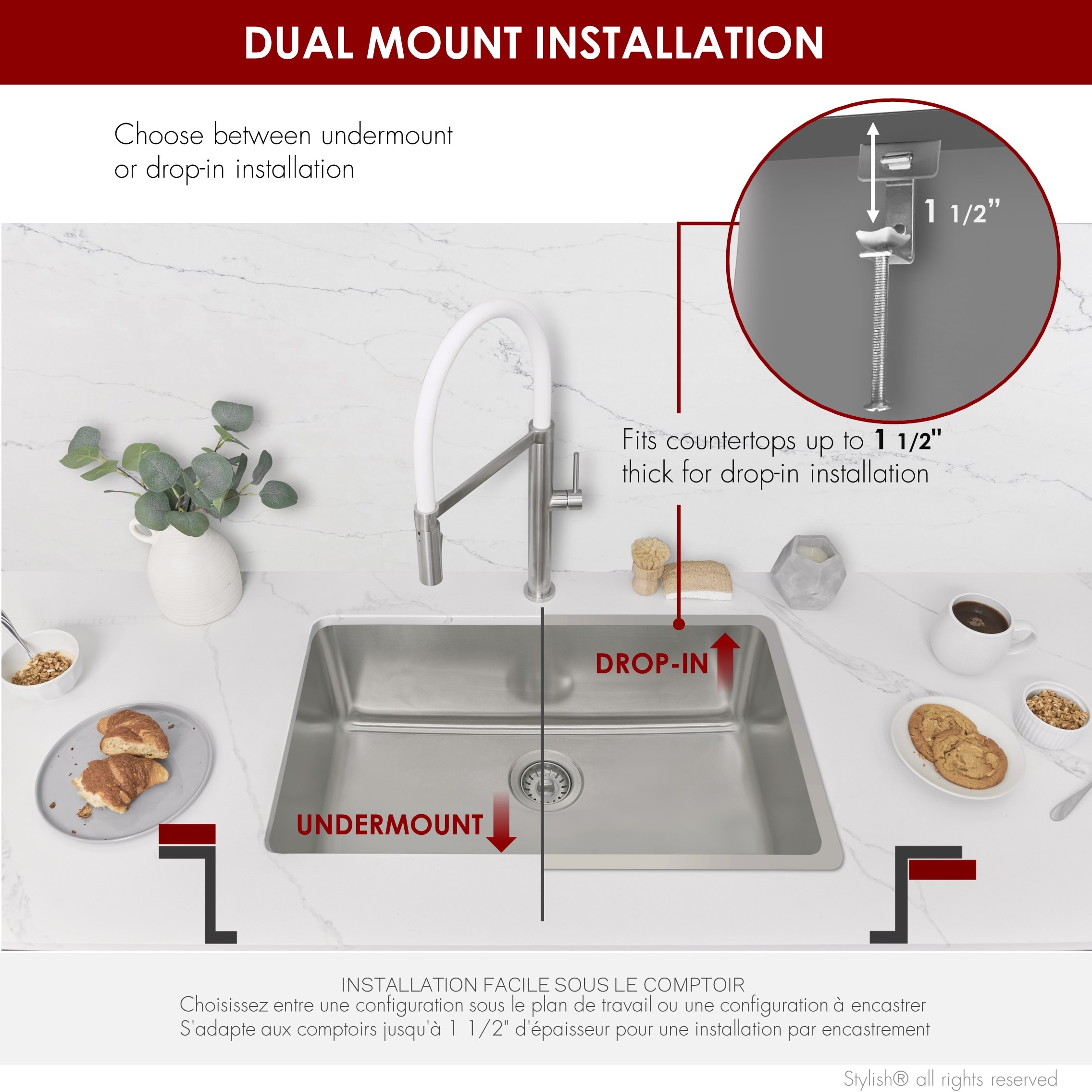 Stylish S-406T Kitchen-Sinks - View #3