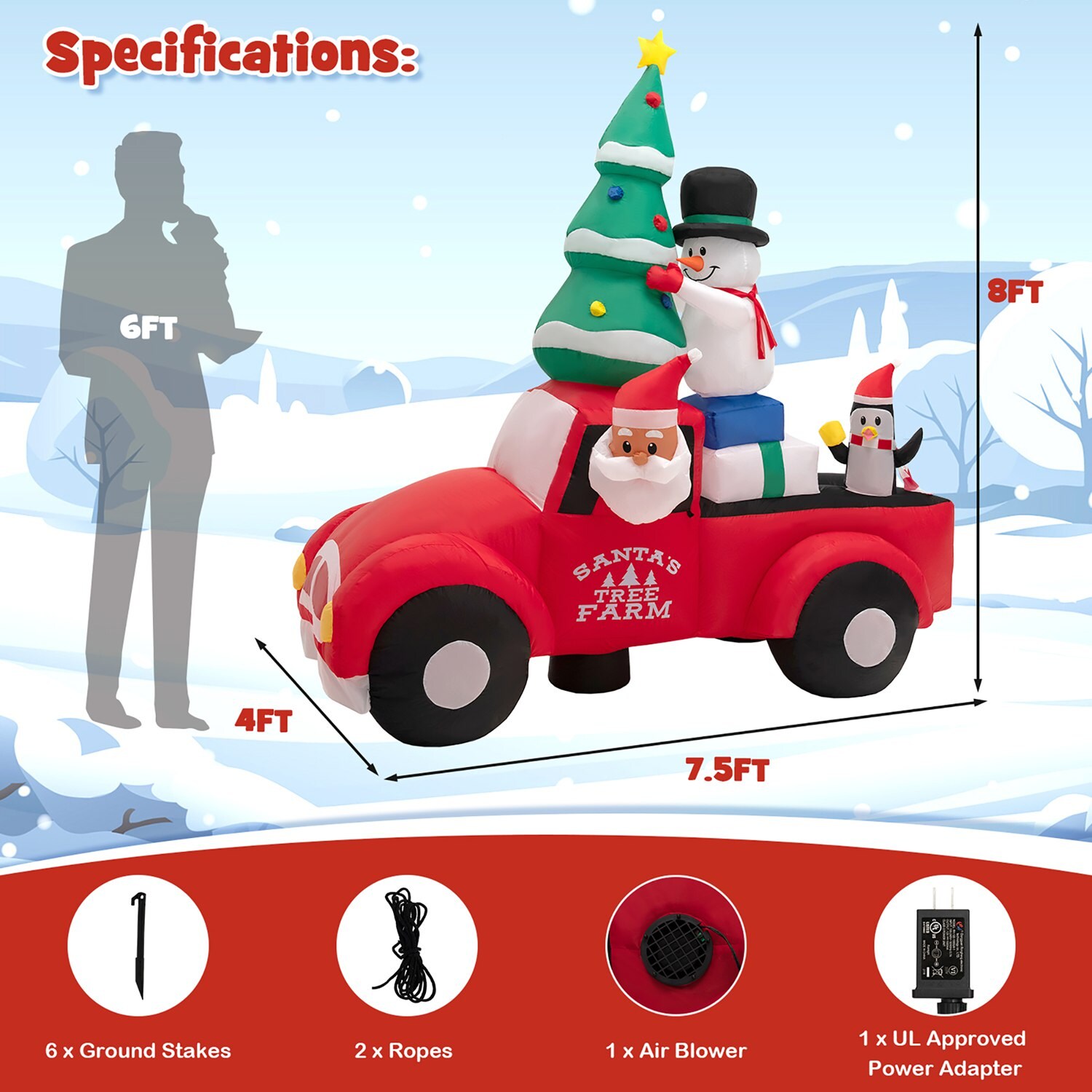 Costway CSHY002866 Christmas-Inflatables - View #3