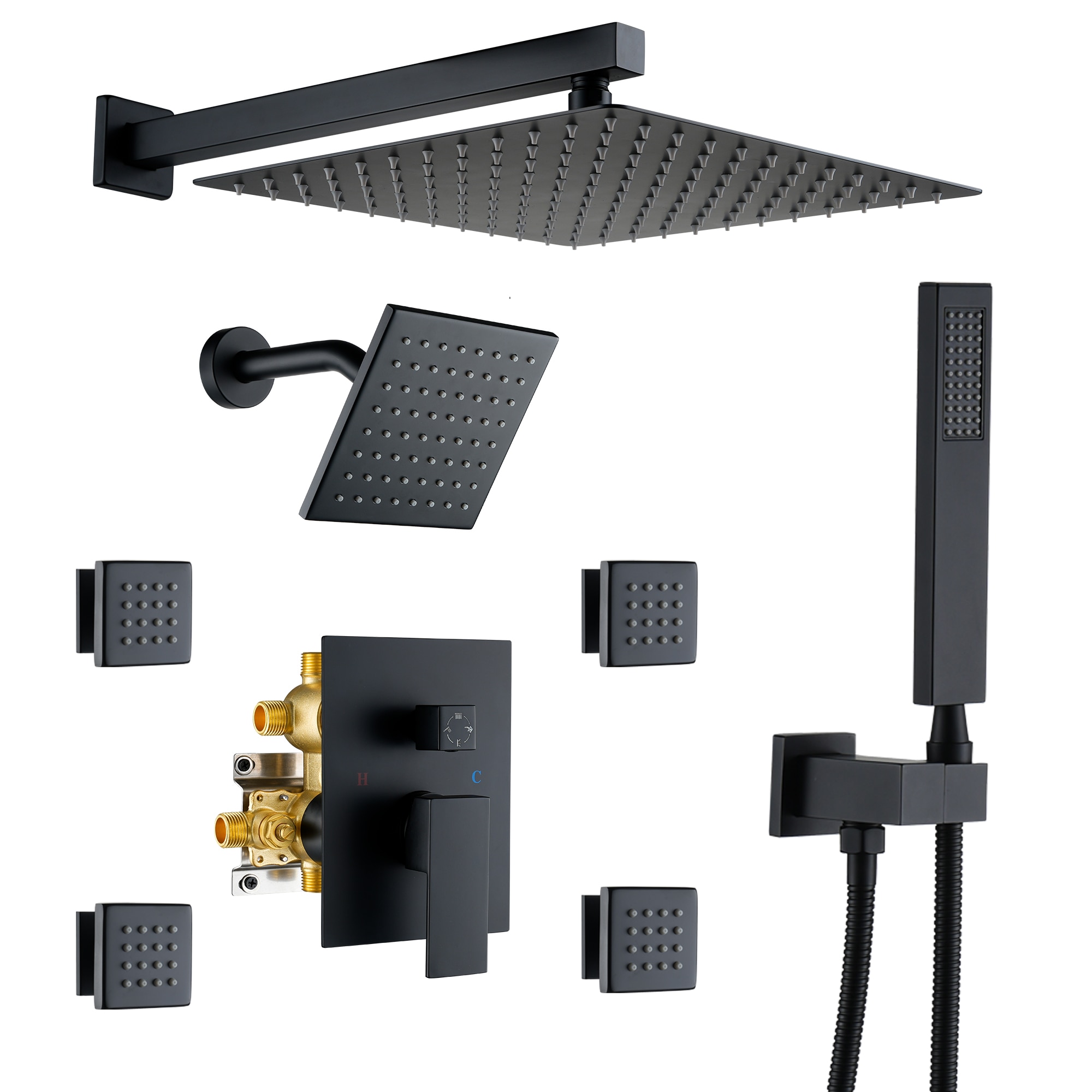 CASAINC CS6221-12MB Showerhead-Bar-Panels - View #2