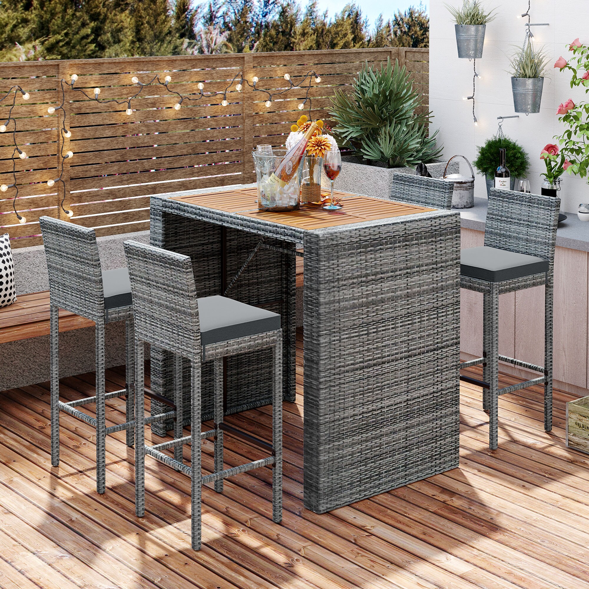 ModernLuxe L-FG201216AAE / Acacia Patio Bar