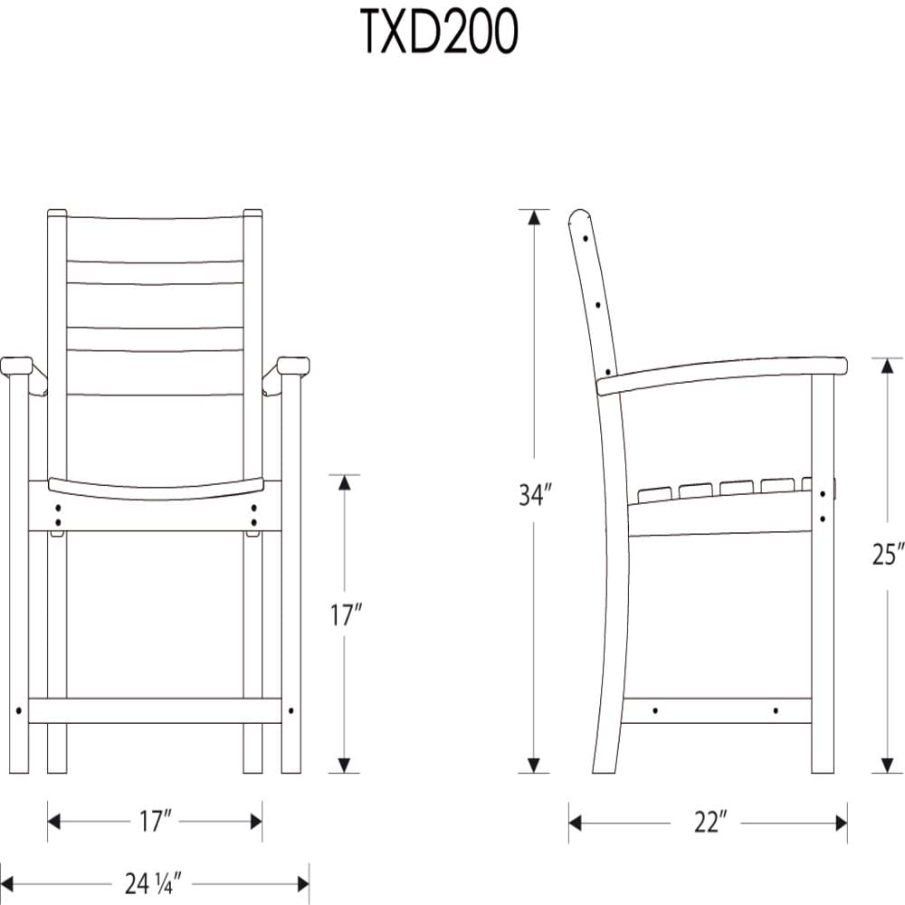 Trex Outdoor Furniture TXD200CB Patio-Chairs - View #6