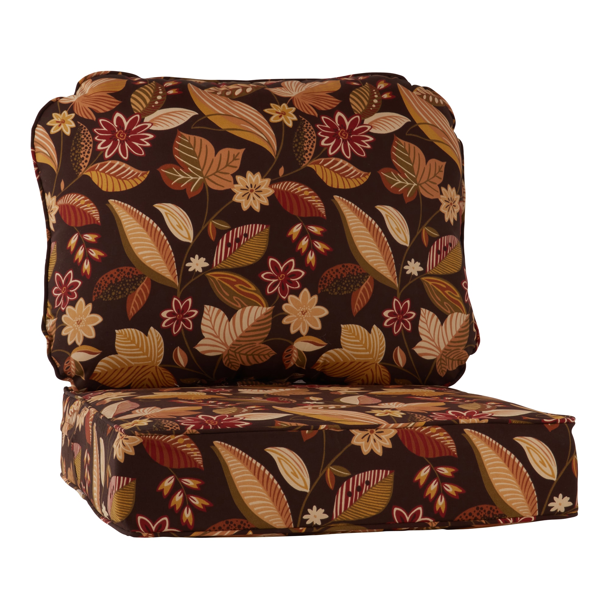 Greendale Home Fashions OC7825-TIMBFLORAL 24-in x 24-in 2 -Piece Timberland Floral Deep seat patio chair cushion