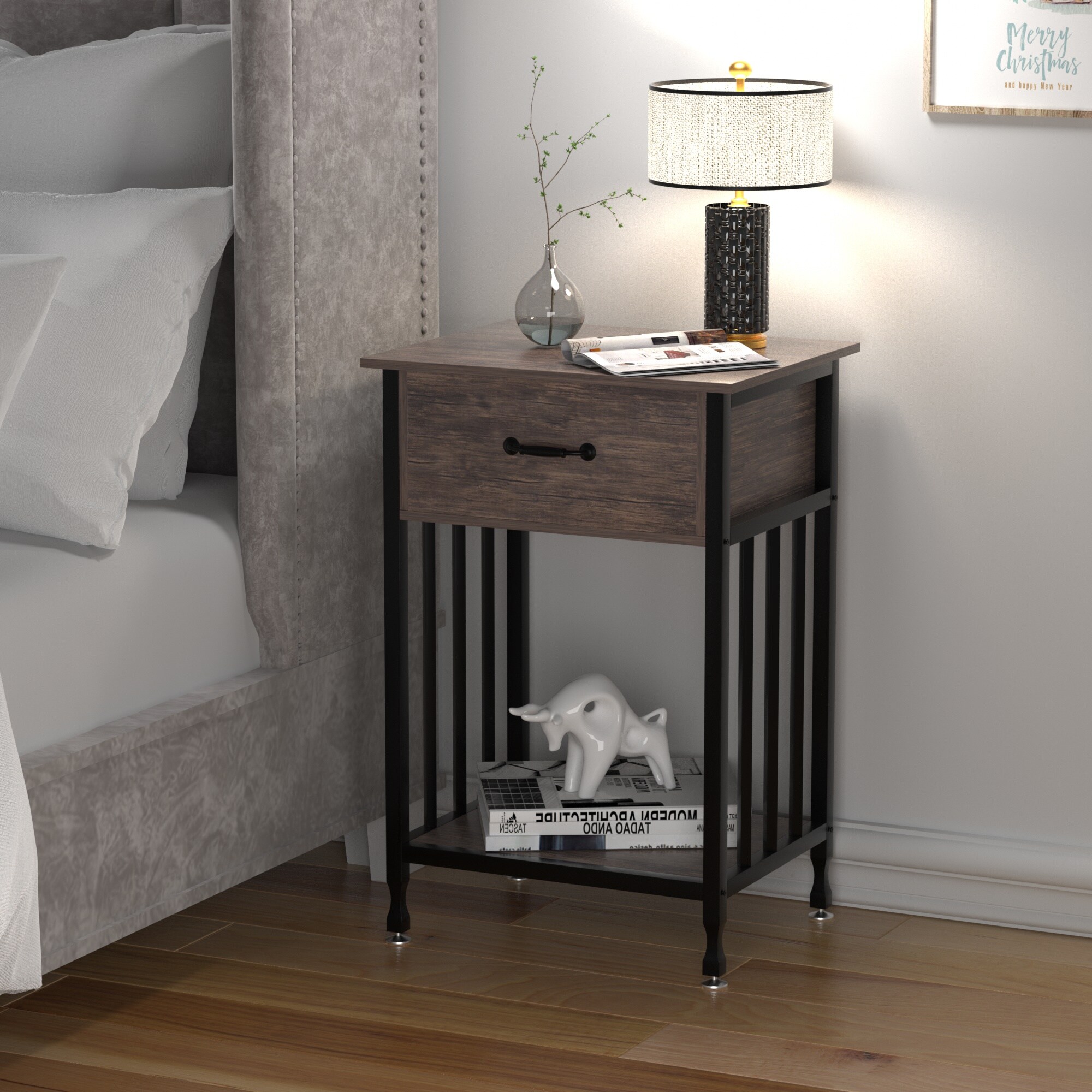 Vecelo LOE-MX-NS24-GRY nightstands - View #7