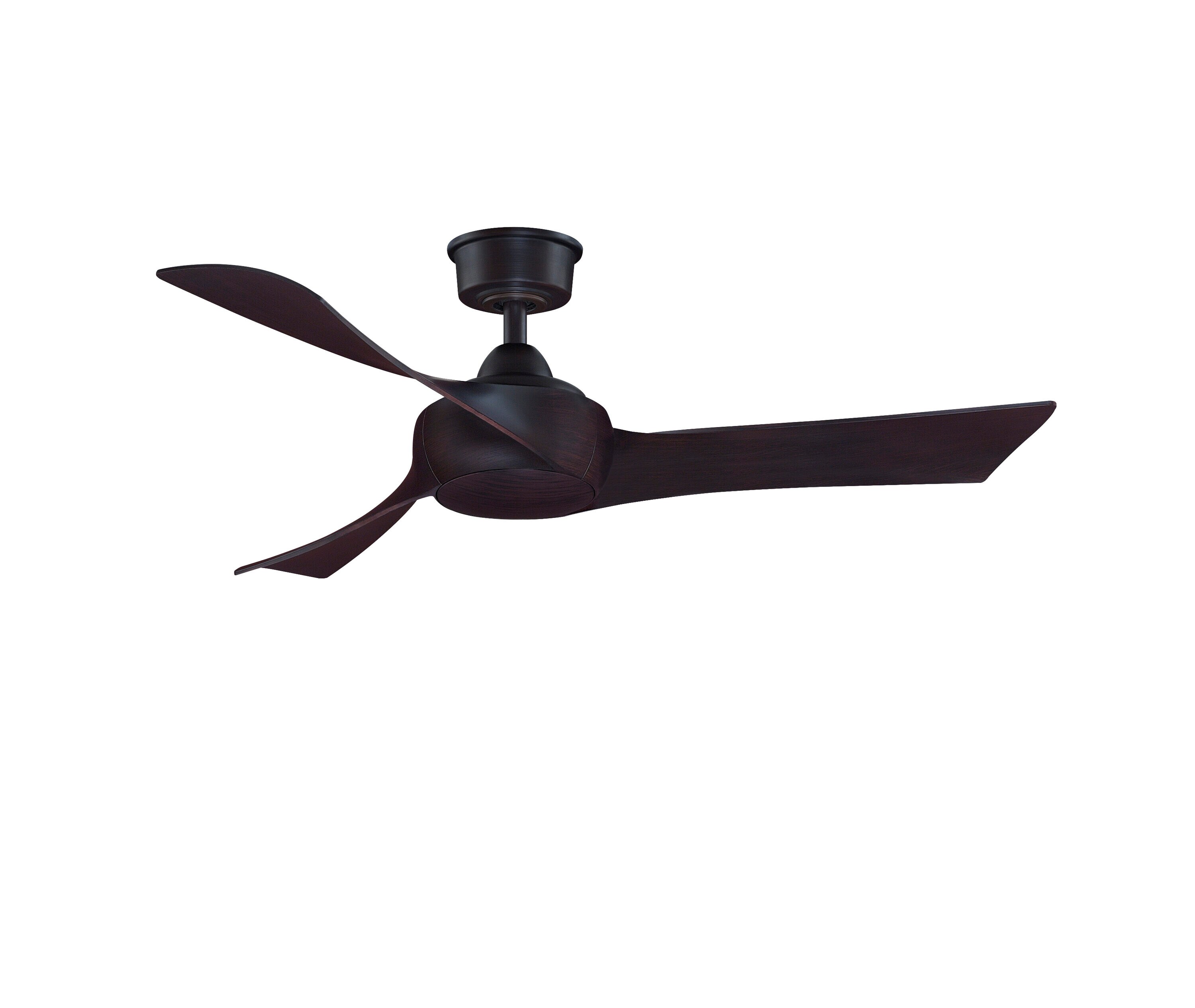 Fanimation FPD8530DZ-48DWA Wrap Custom 48-in Dark Bronze Indoor/Outdoor Smart Ceiling Fan and Remote (3-Blade)