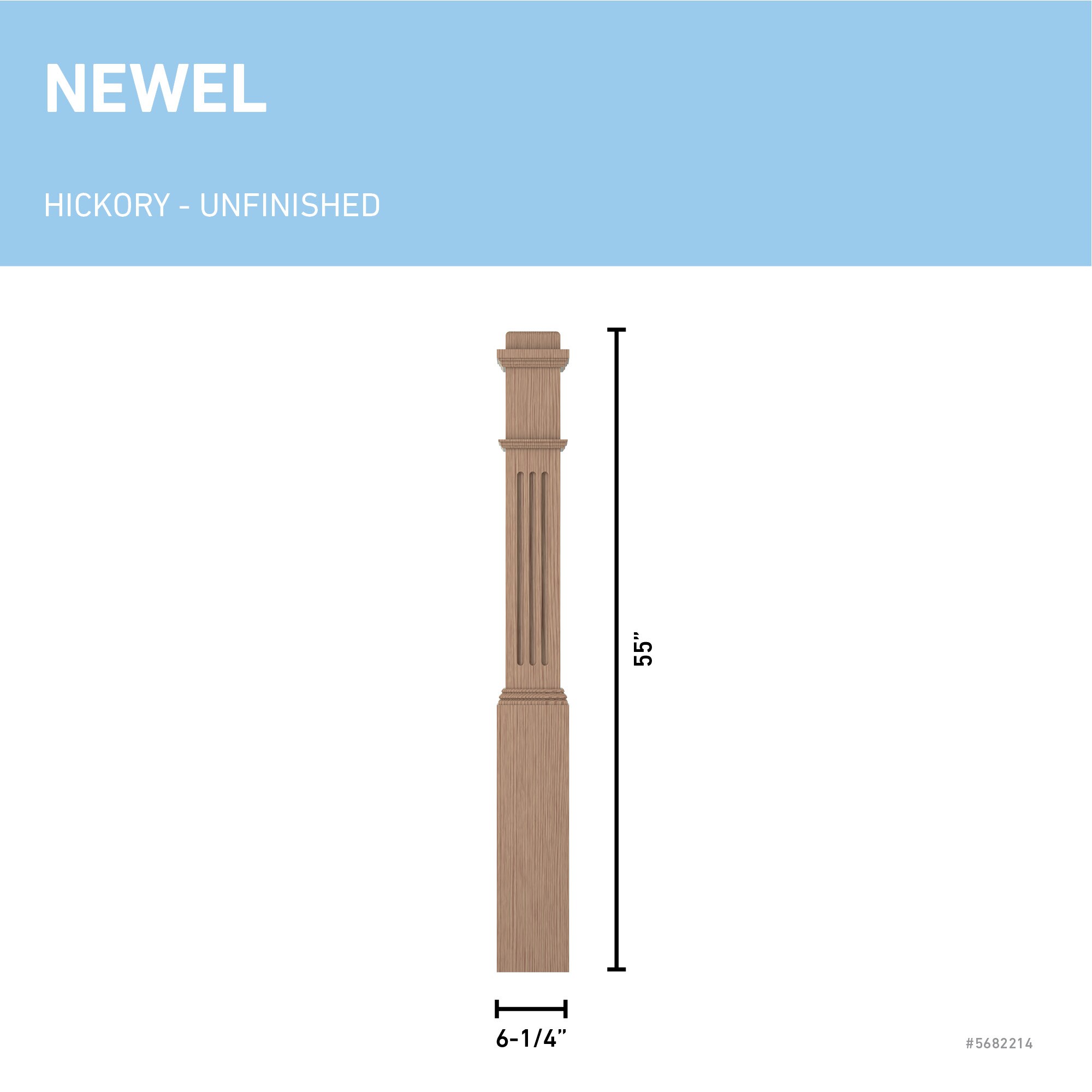 L.J. Smith Stair Systems LJF-4091-HK Interior-Stairpart-Newel-Posts - View #3