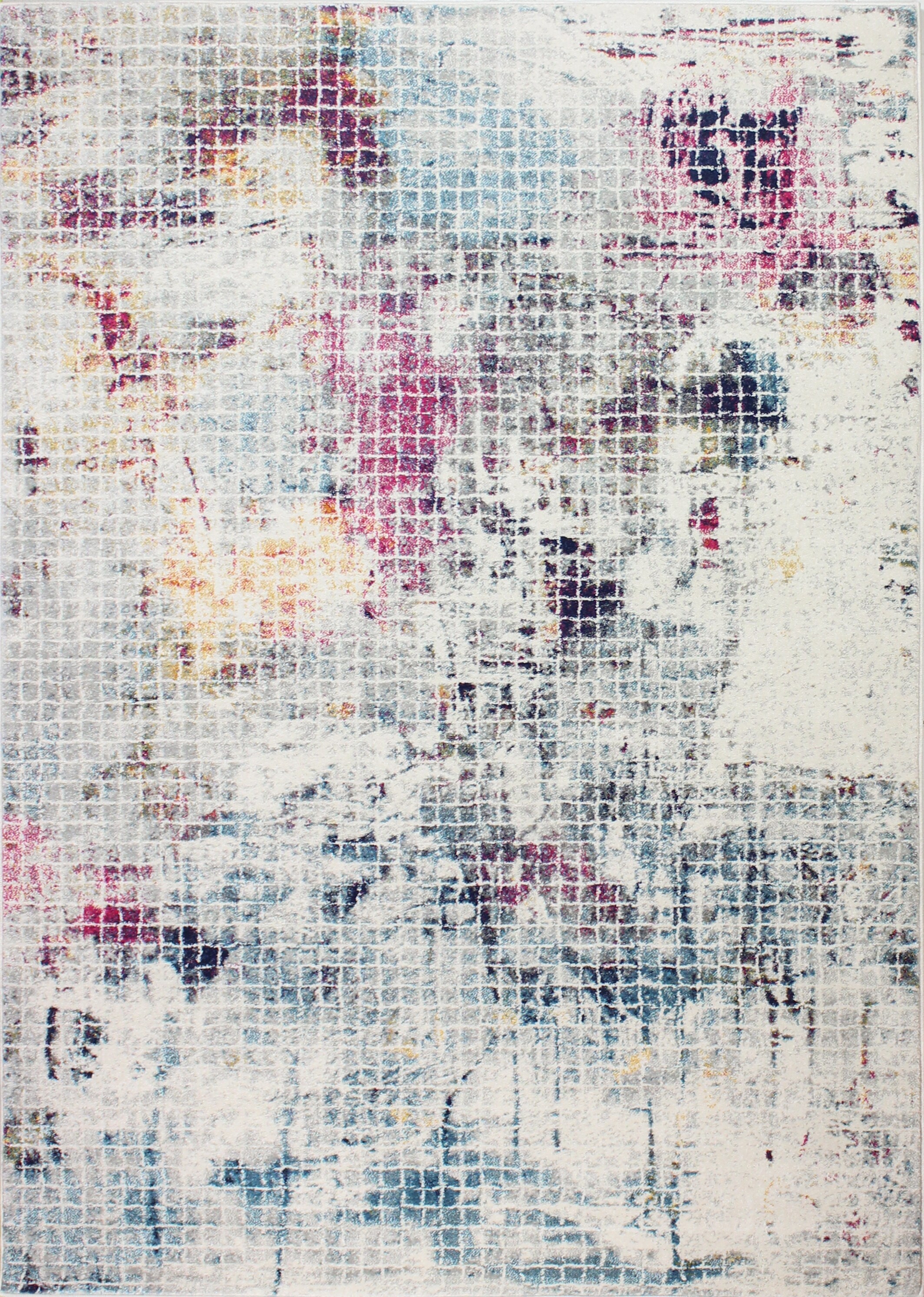 Bashian 649652269672 9 X 12 (ft) Ivory Indoor Abstract Mid-century Modern Area Rug