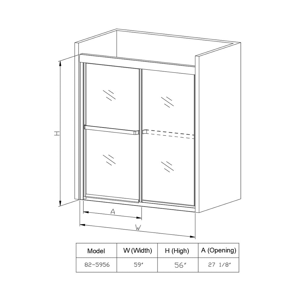 WELLFOR KAFSDMB5956 Shower-Doors - View #7