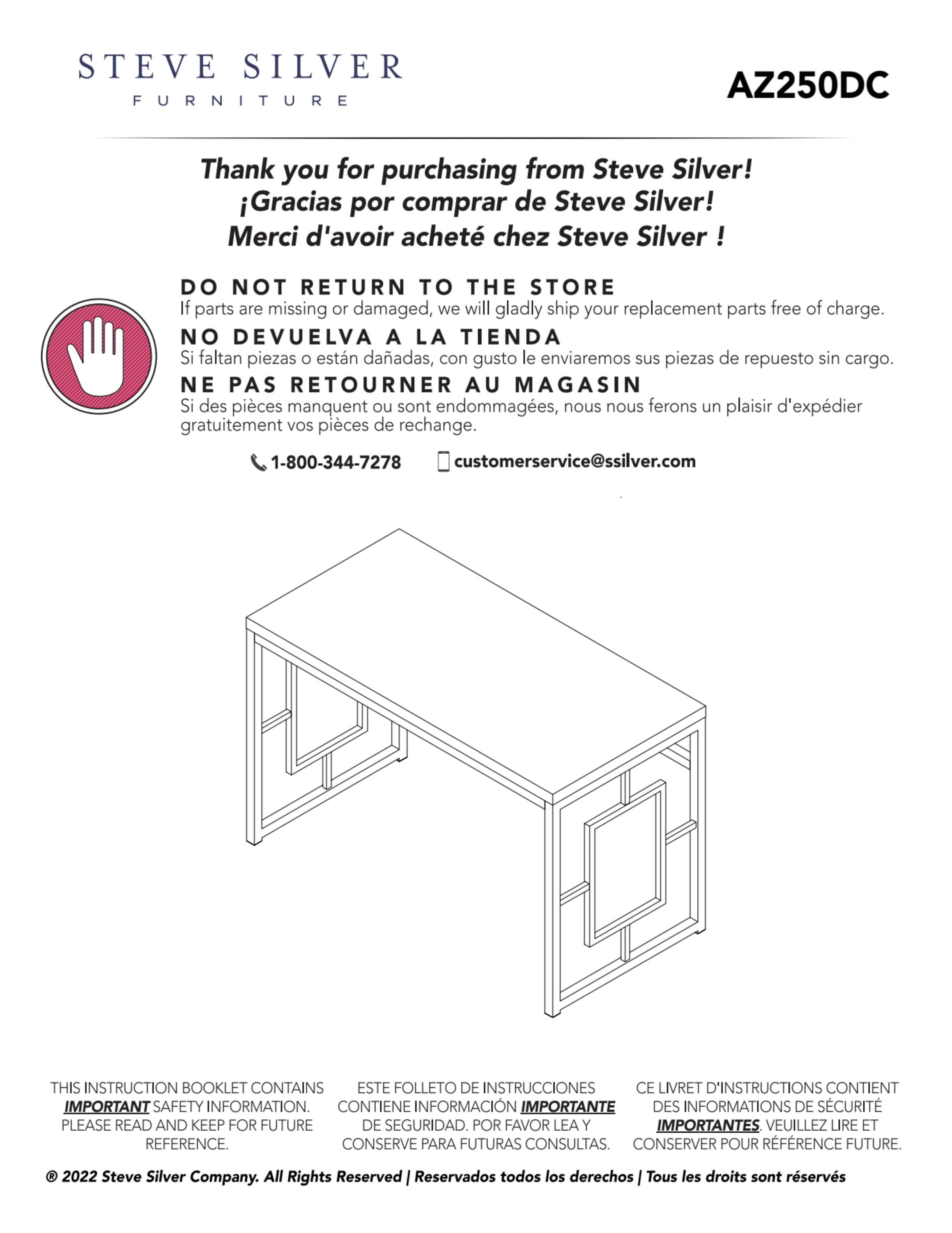 Steve Silver AZ250DC desks - View #8