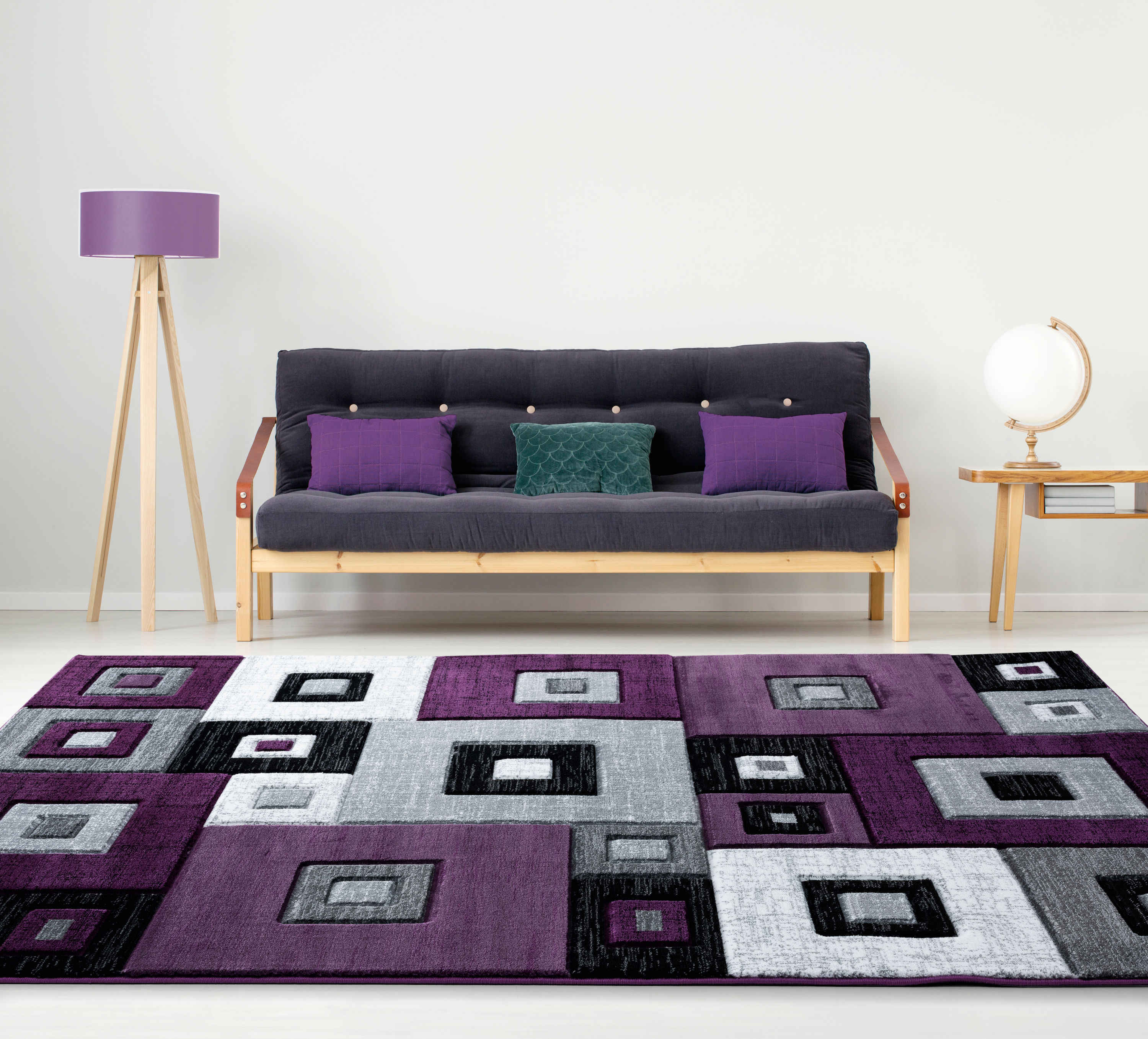 United Weavers Of America 2050 10282 912 Bristol 8 x 11 (ft) Polypropylene Plum Rectangular Indoor Geometric Area rug