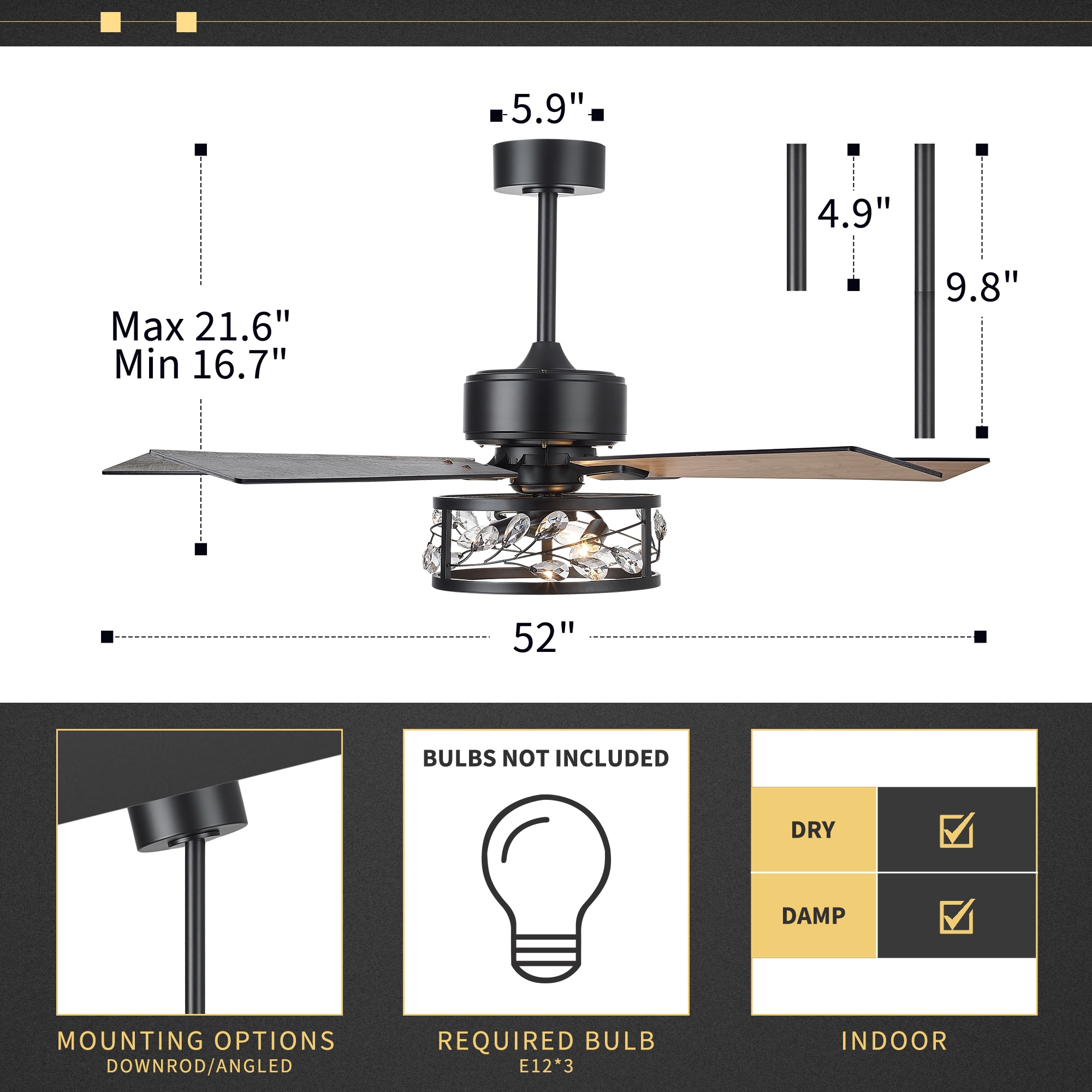 LTMATE LS9155A Ceiling-Fans - View #2