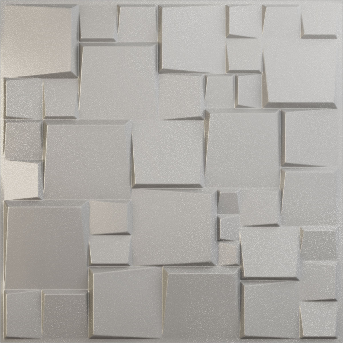 Ekena Millwork WP20X20MSASV 19-5/8-in x 19-5/8-in Embossed Textured Metallic Silver PVC Wall Panel