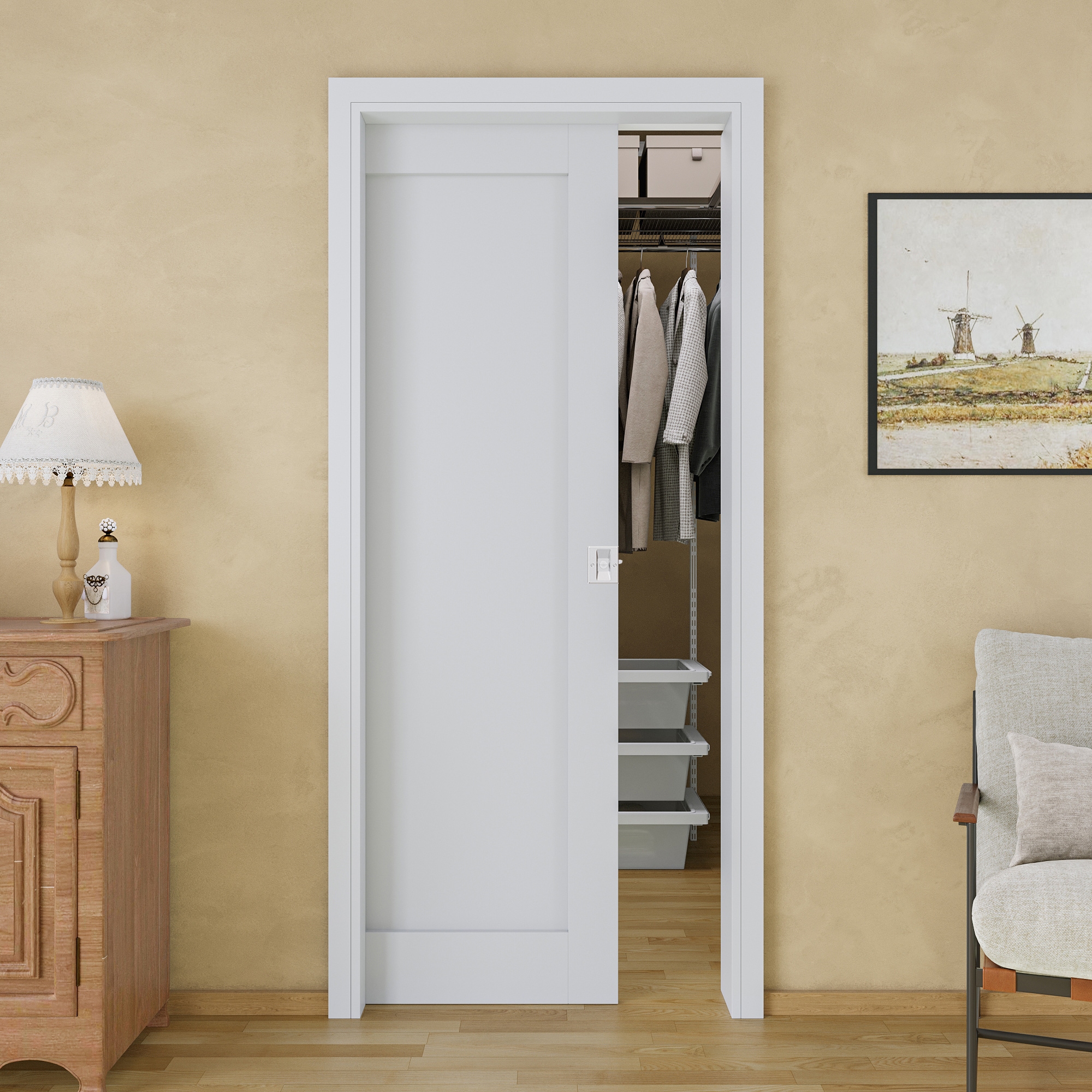 AINLARRY KD-1P-WL-9636 Pocket-Doorframe-Screens - Thumbnail View #4