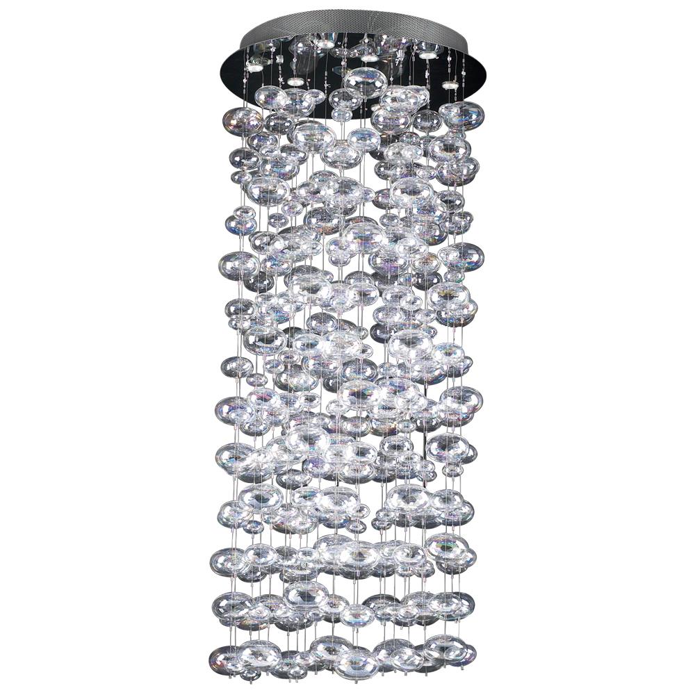 PLC Lighting 96968 PC 1-Light Polished Chrome Transitional Dry Rated Chandelier