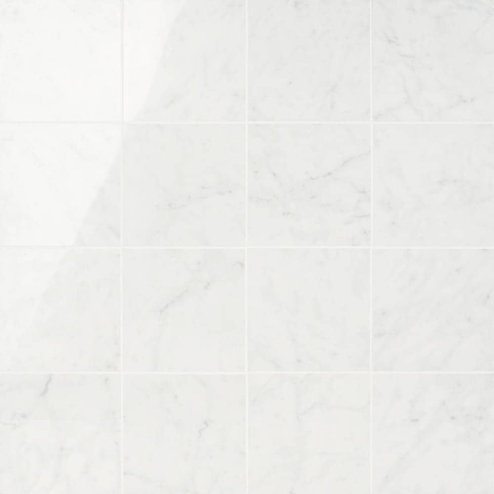 Artmore Tile EXT3RD101671 Grace Bianco 6-in x 6-in Matte Porcelain Marble look Large format Floor and Wall Tile ( 7.26-sq ft Carton )